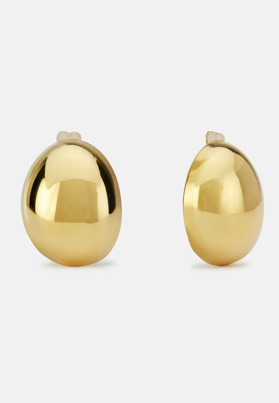Lore Earrings أقراط بيضاوية سميكة على شكل قبة