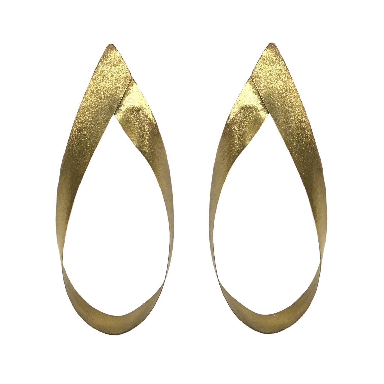 Big Ribbon Hoop Earrings - 1384