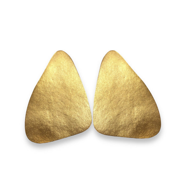Pick Shape Brass Earrings - 1432