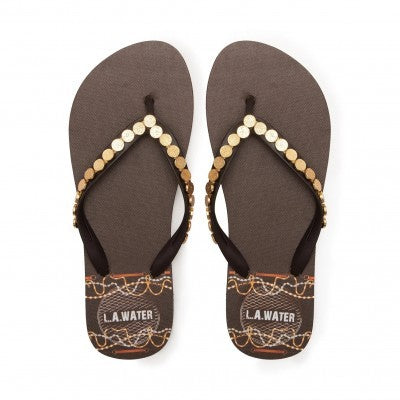 Brown Bijoux Slippers