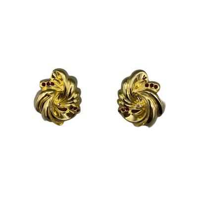 Vague Dark Red Earrings