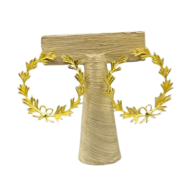 Round Laurel Earrings