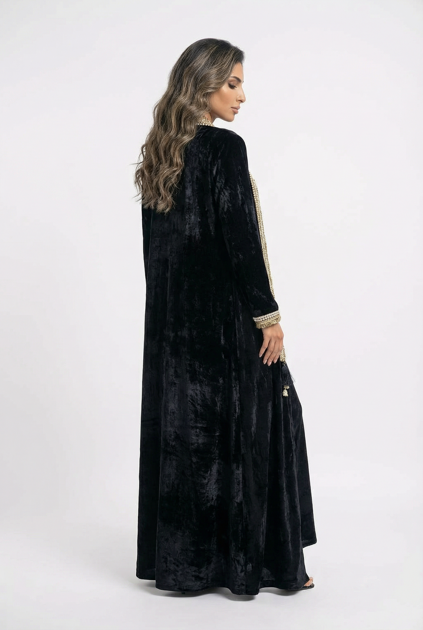 Velvet Pearl Set Dress and Cardigan - Brown Loft
