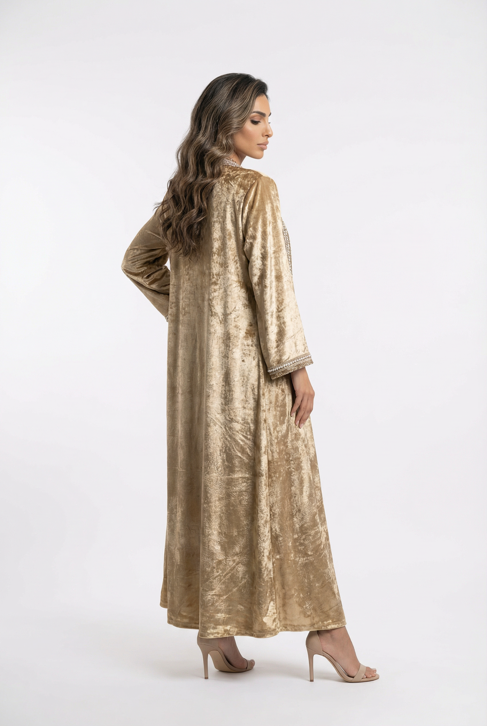 Velvet Pearl Set Dress and Cardigan - Brown Loft