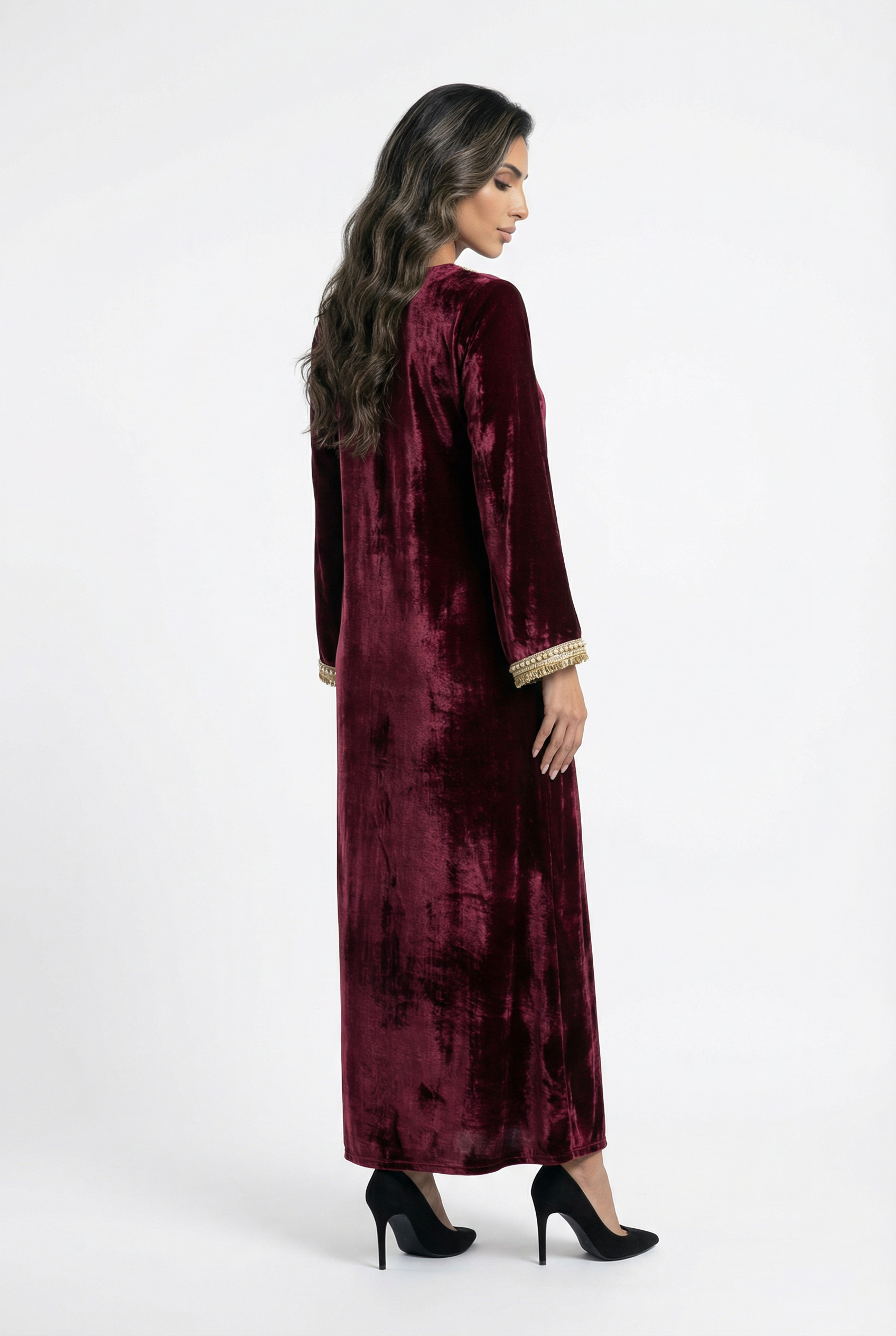 Velvet Pearl Kaftan - Brown Loft
