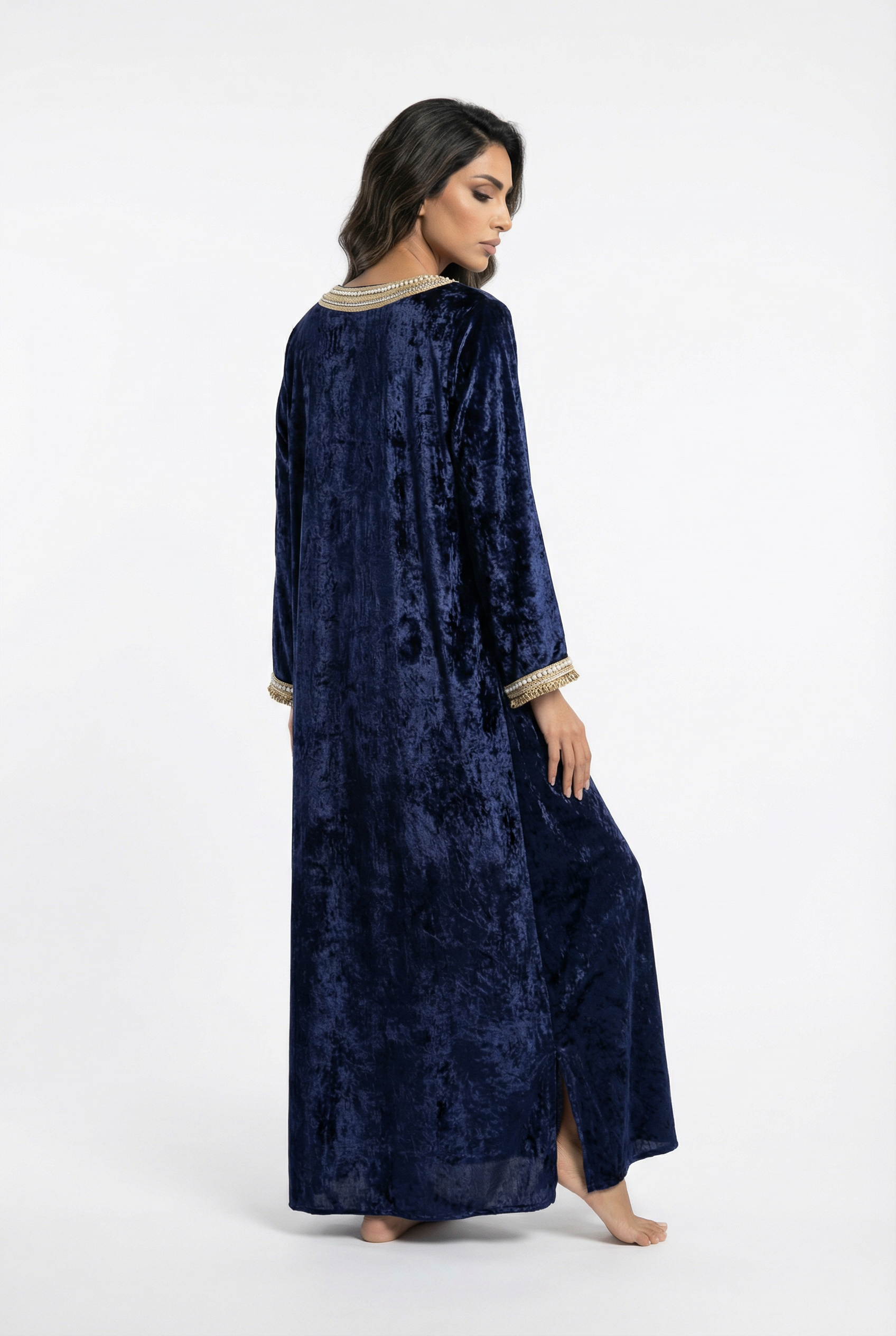 Velvet Pearl Kaftan - Brown Loft