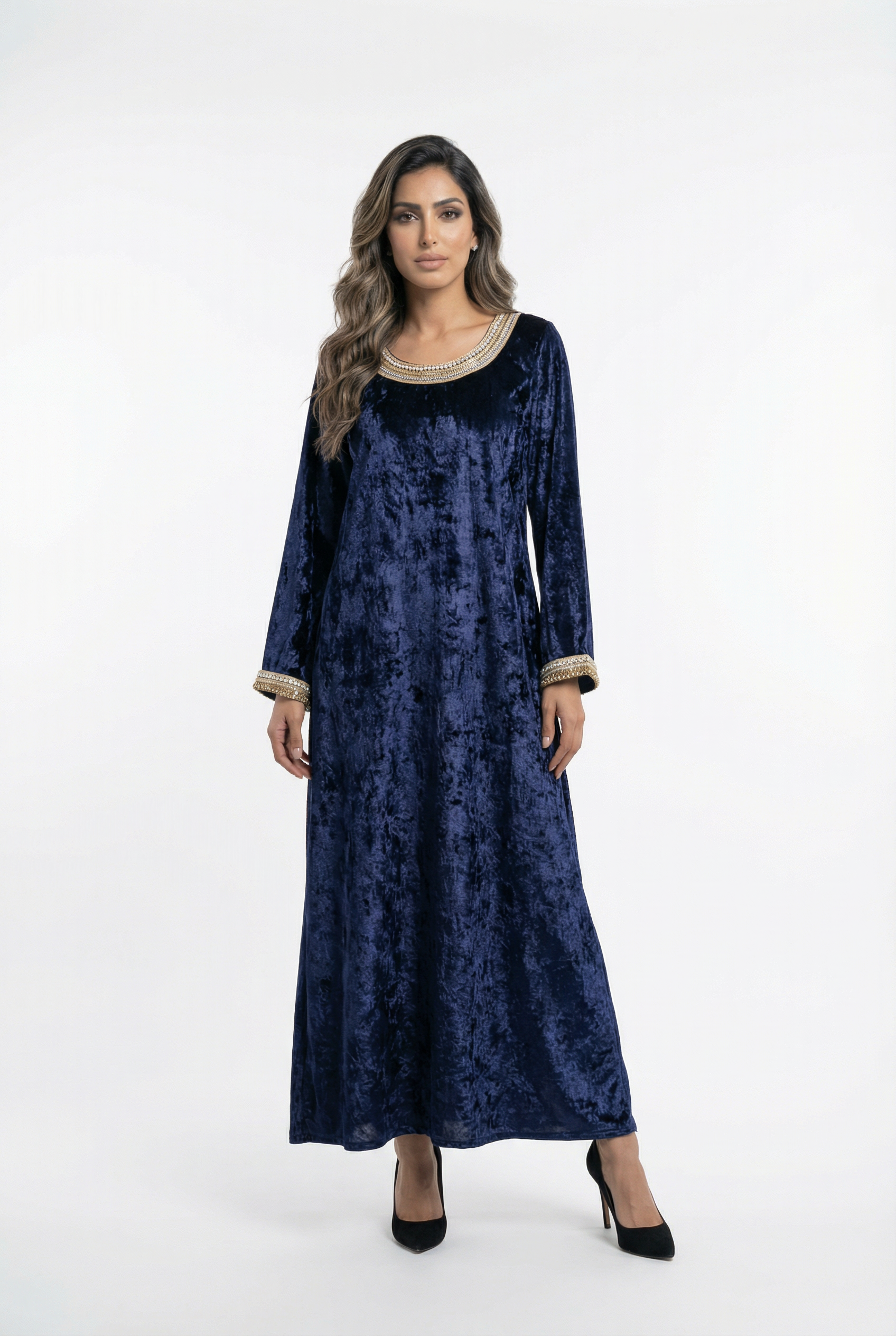 Velvet Pearl Kaftan - Brown Loft