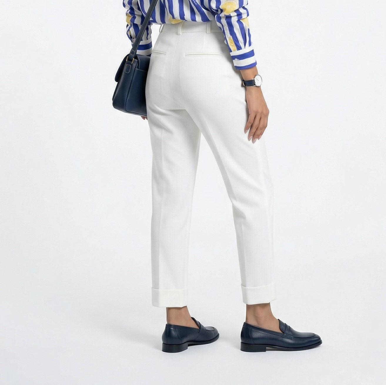 33222 Straight Leg Stretchable Pants - Brown Loft