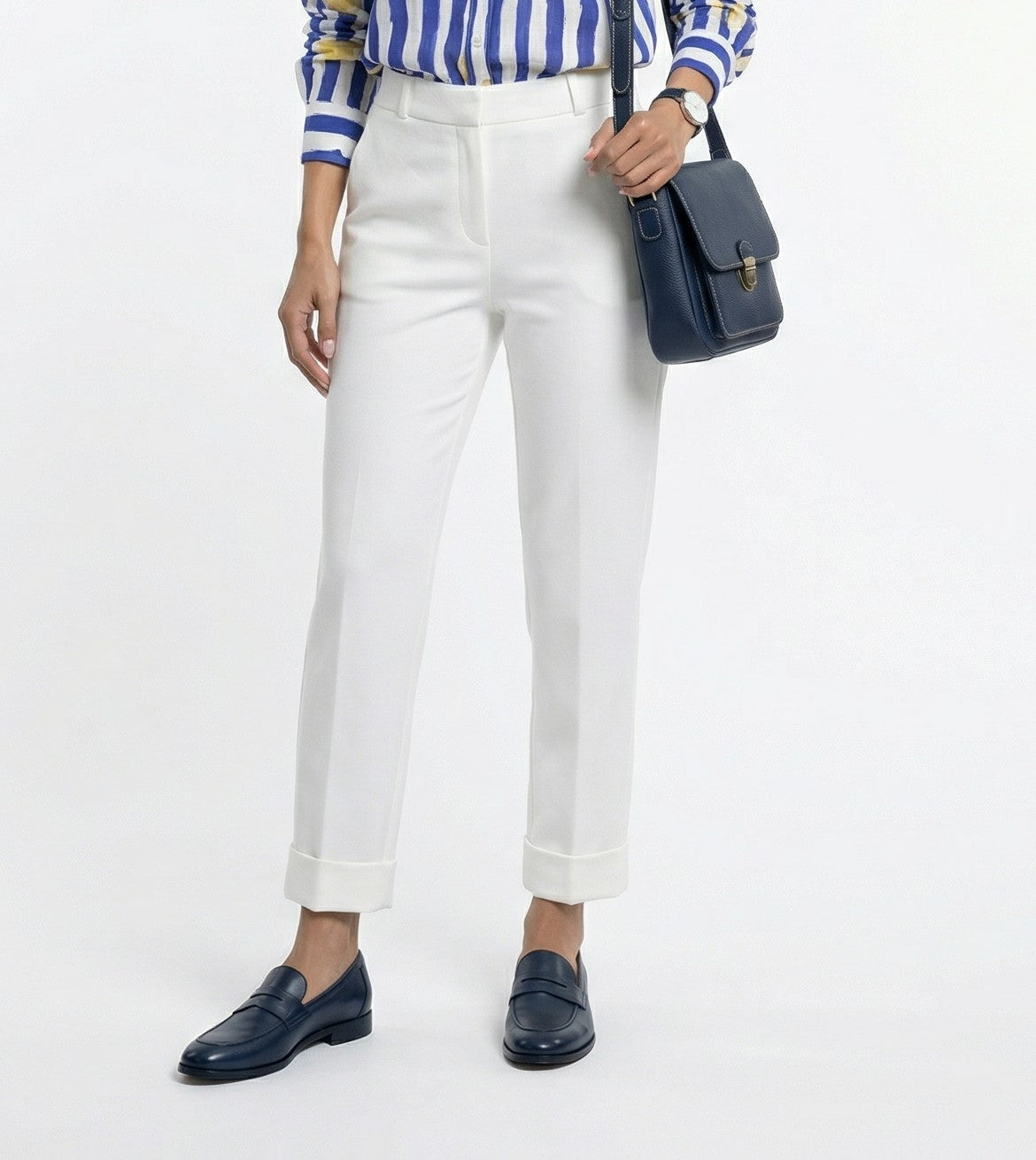 33222 Straight Leg Stretchable Pants - Brown Loft