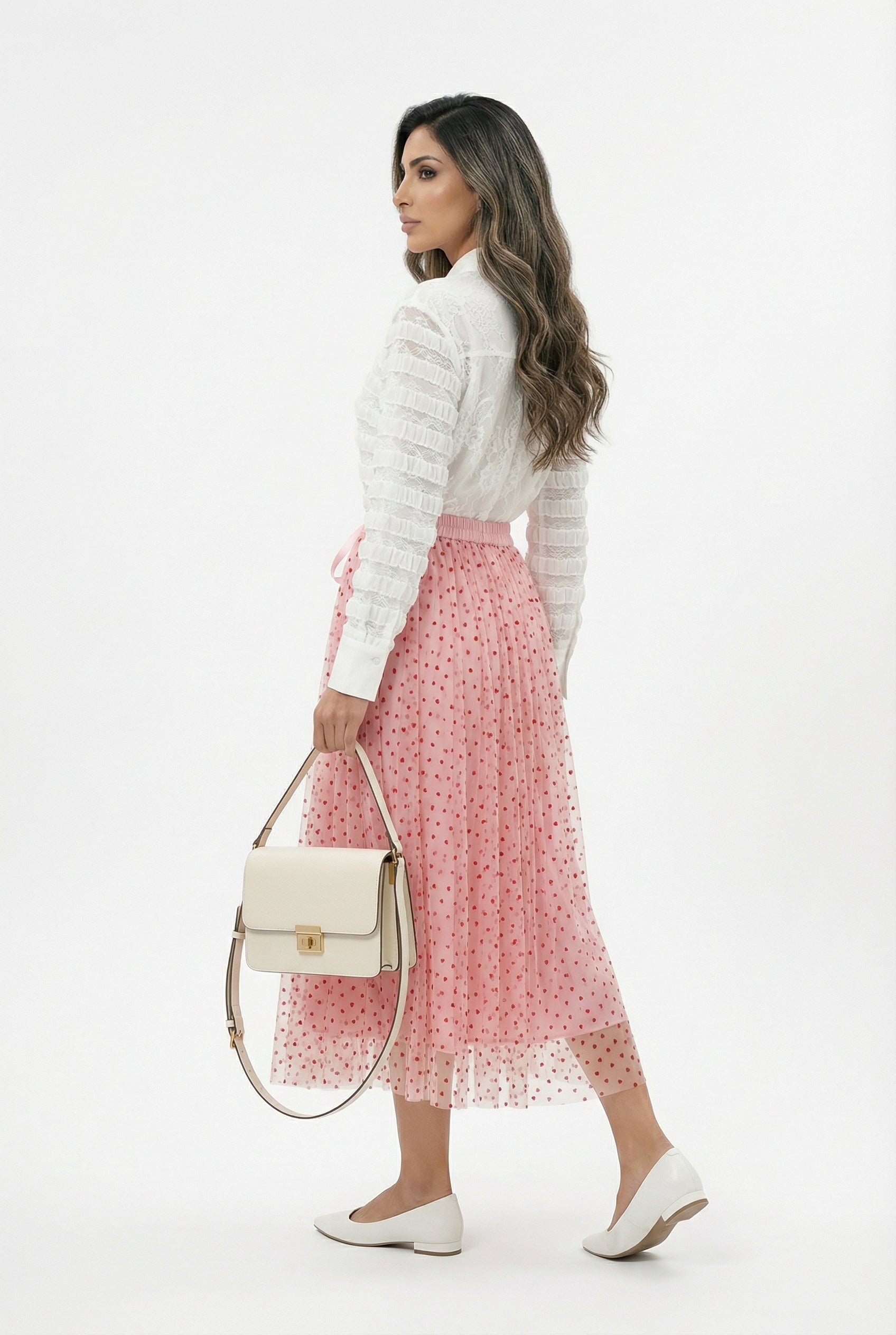 Natty Oversized Lace Shirt - Brown Loft
