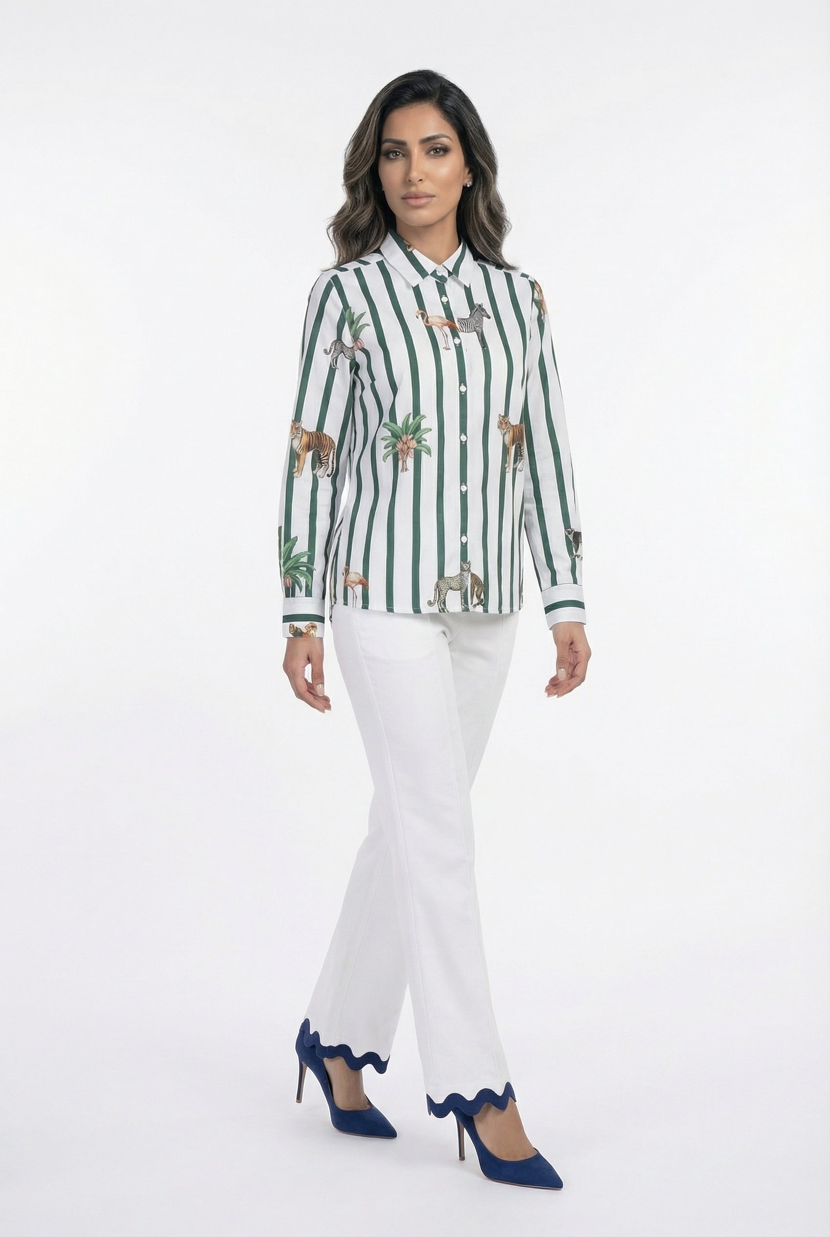 33315 Striped Safari Shirt - Brown Loft