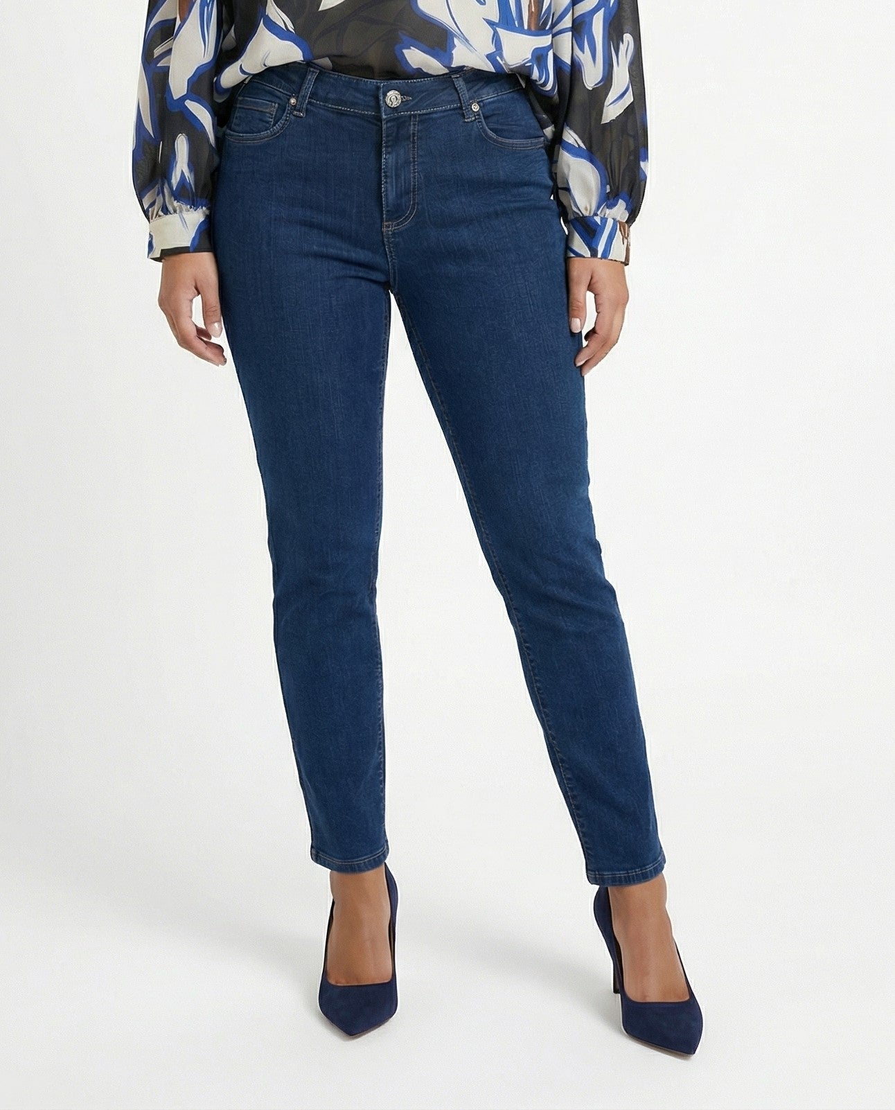 0002.2584.W Denim Straight Leg Pants بنطال جينز بقصة مستقيمة - Brown Loft