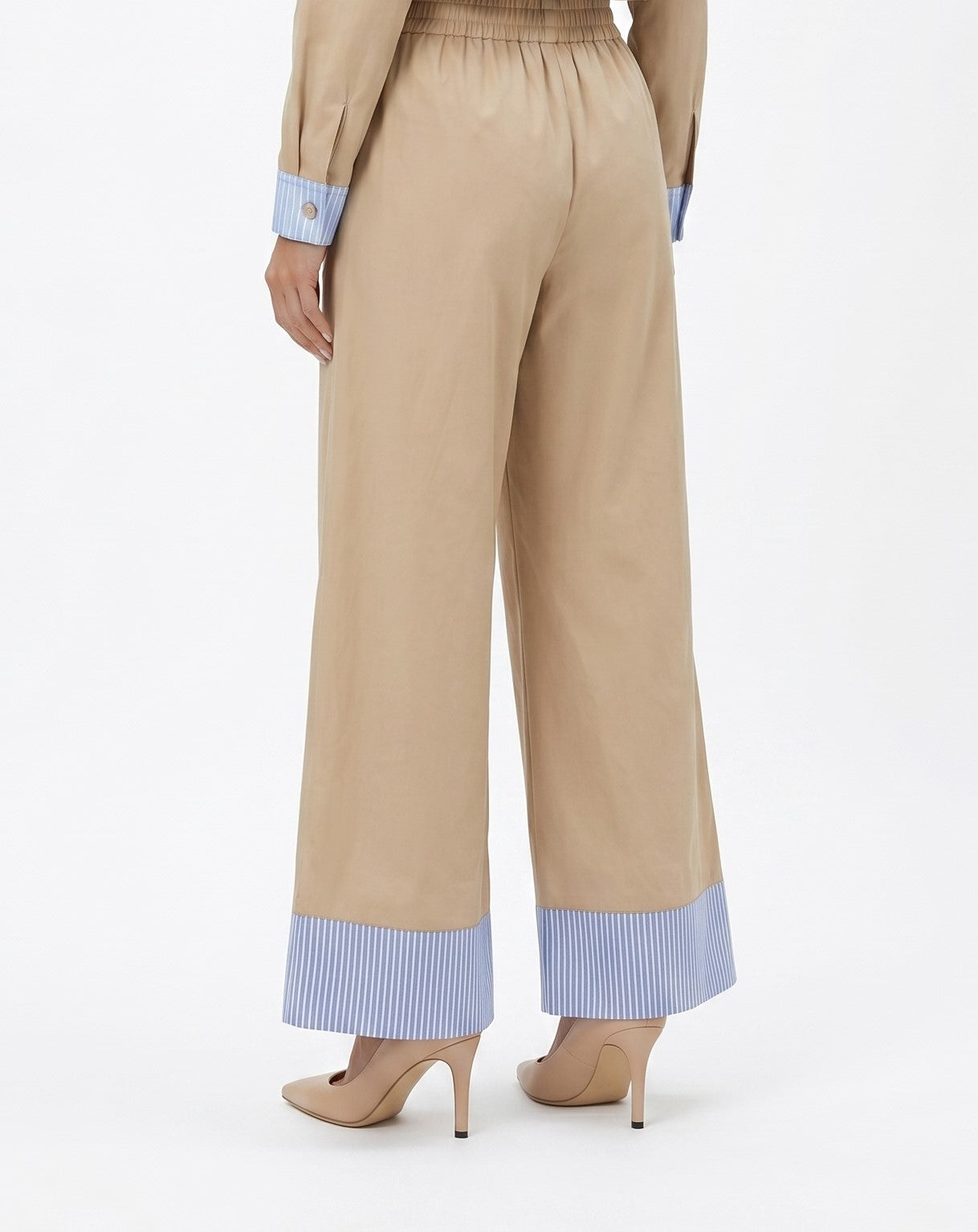 33419 Wide Leg Pleated Culottes Pant بنطال كولوتس واسع الأرجل ومكسر - Brown Loft