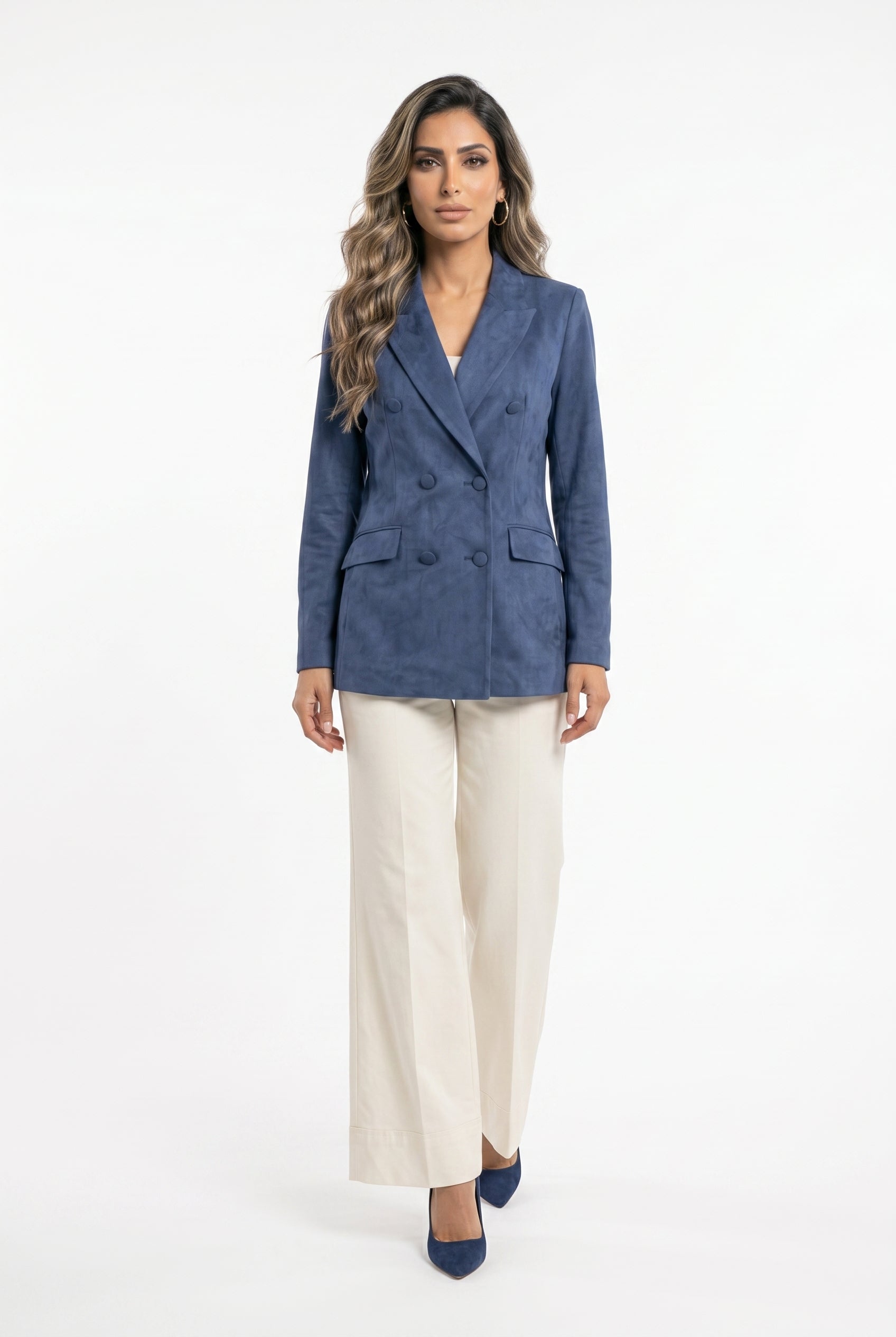 63-1059 Double Breasted Jacket - Brown Loft