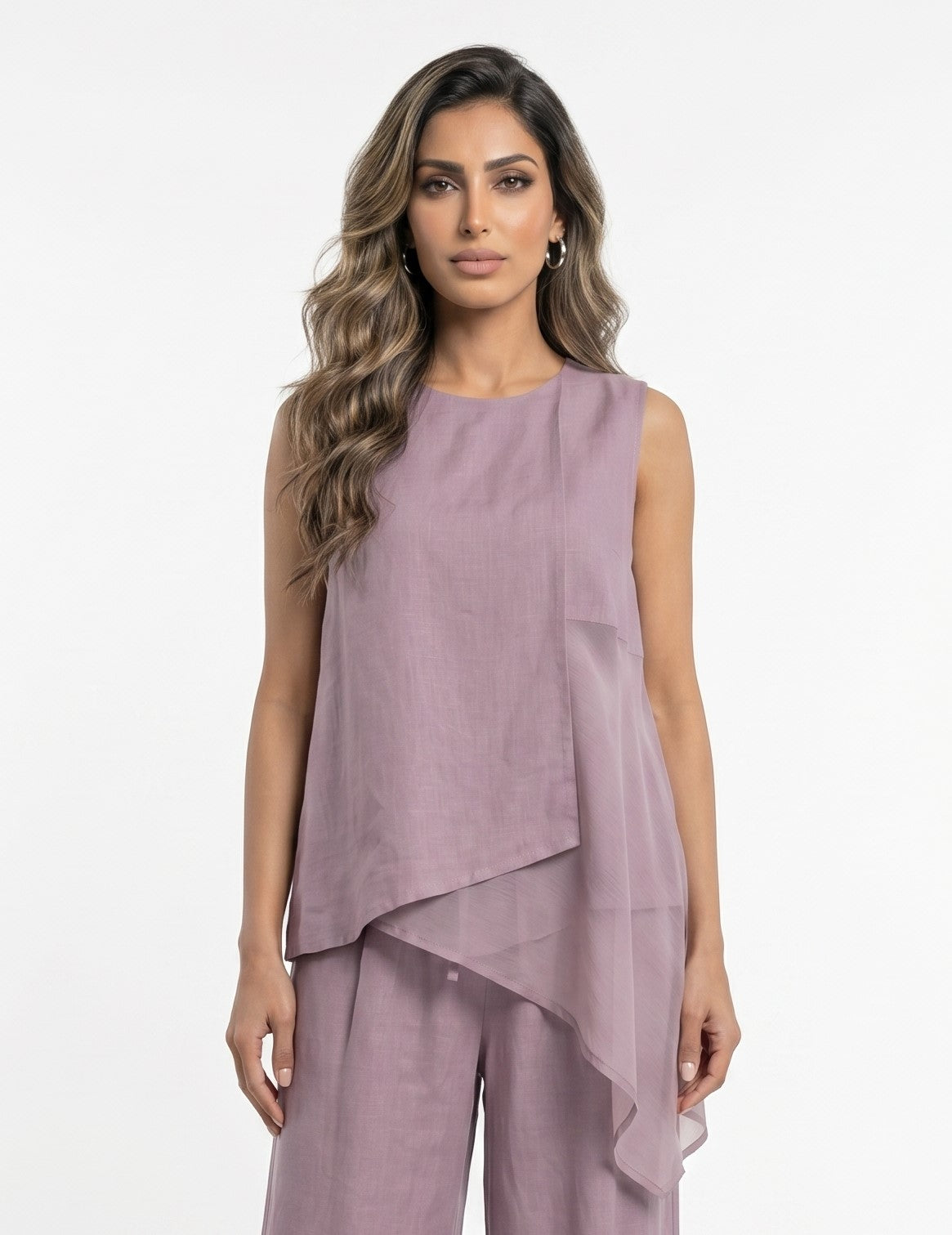 26S-1004 Sleeveless Top - Brown Loft