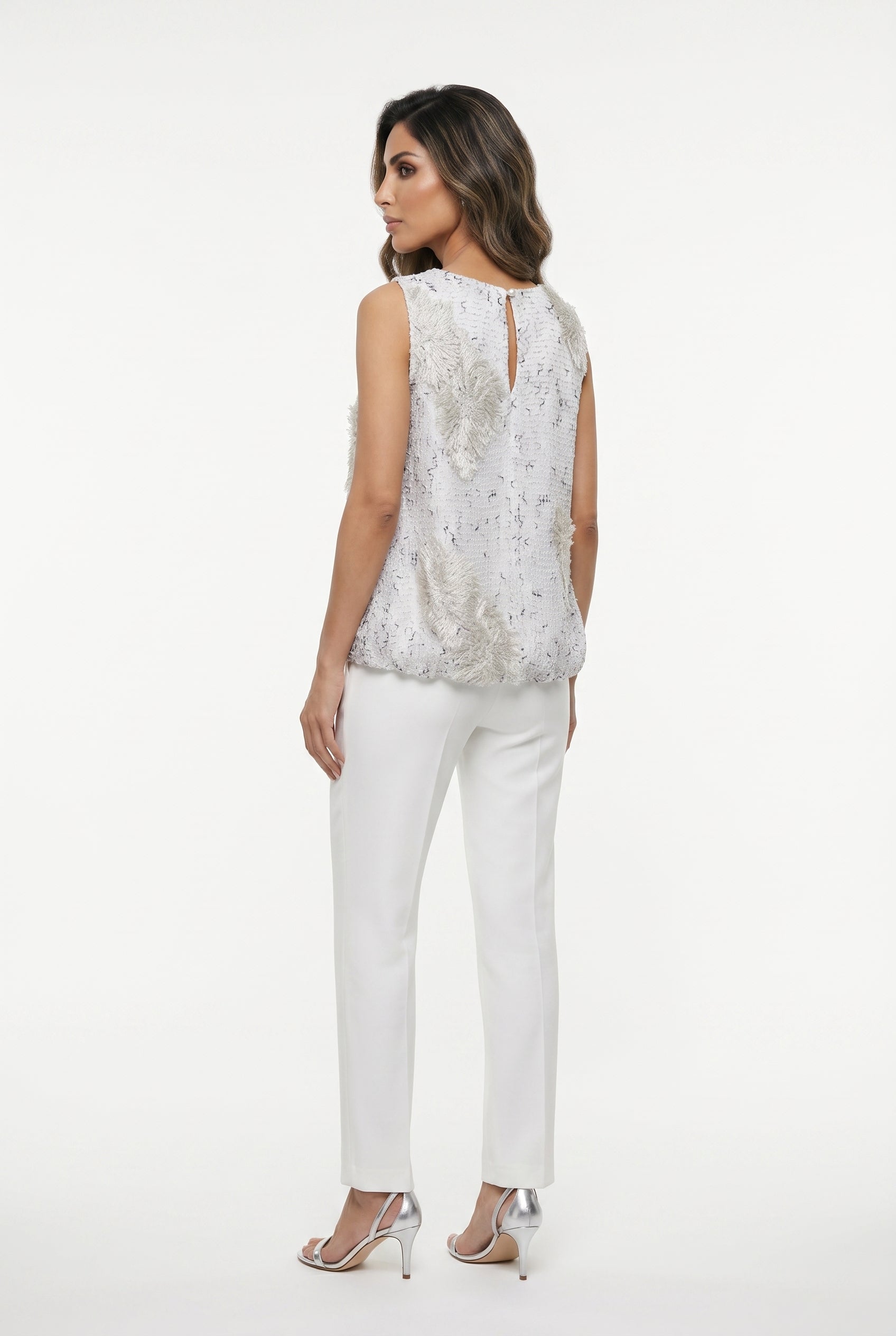 Alyse Crochet Sleeveless Top - Brown Loft