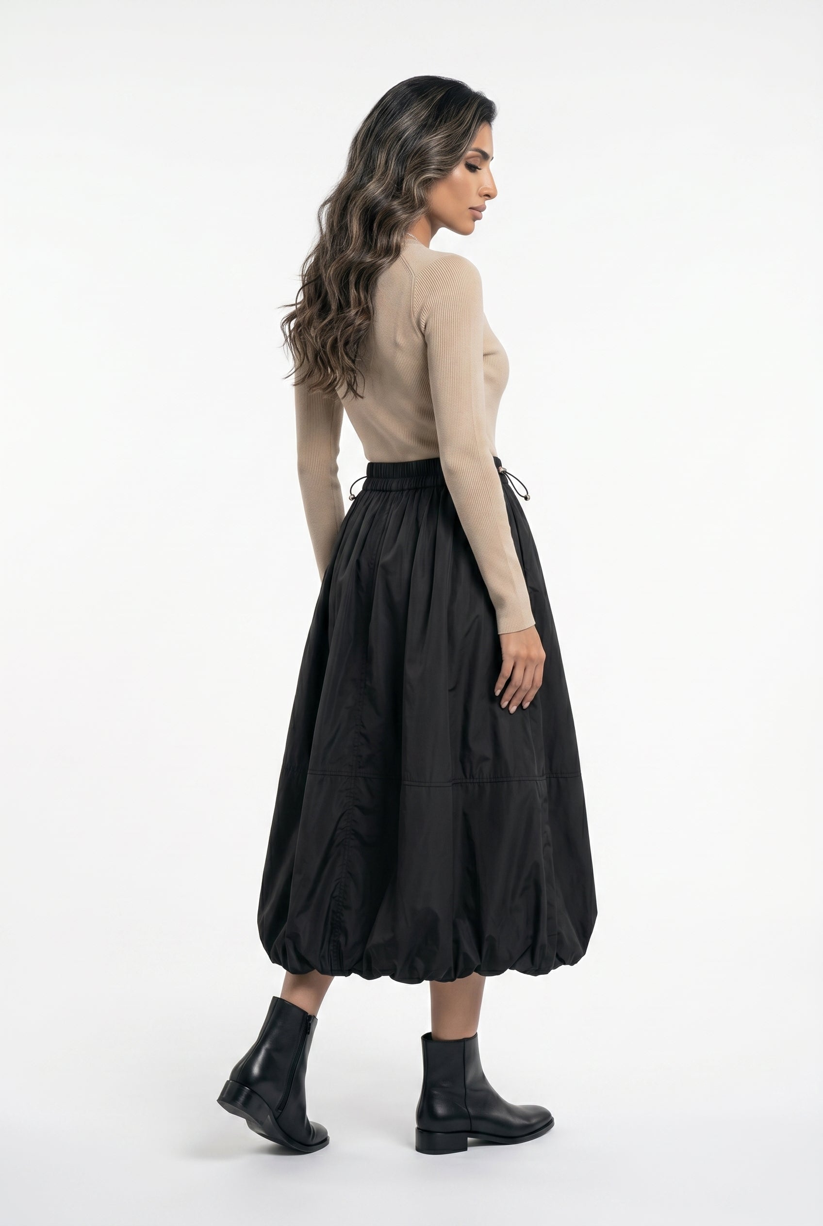 CW2413 Balloon Skirt - Brown Loft