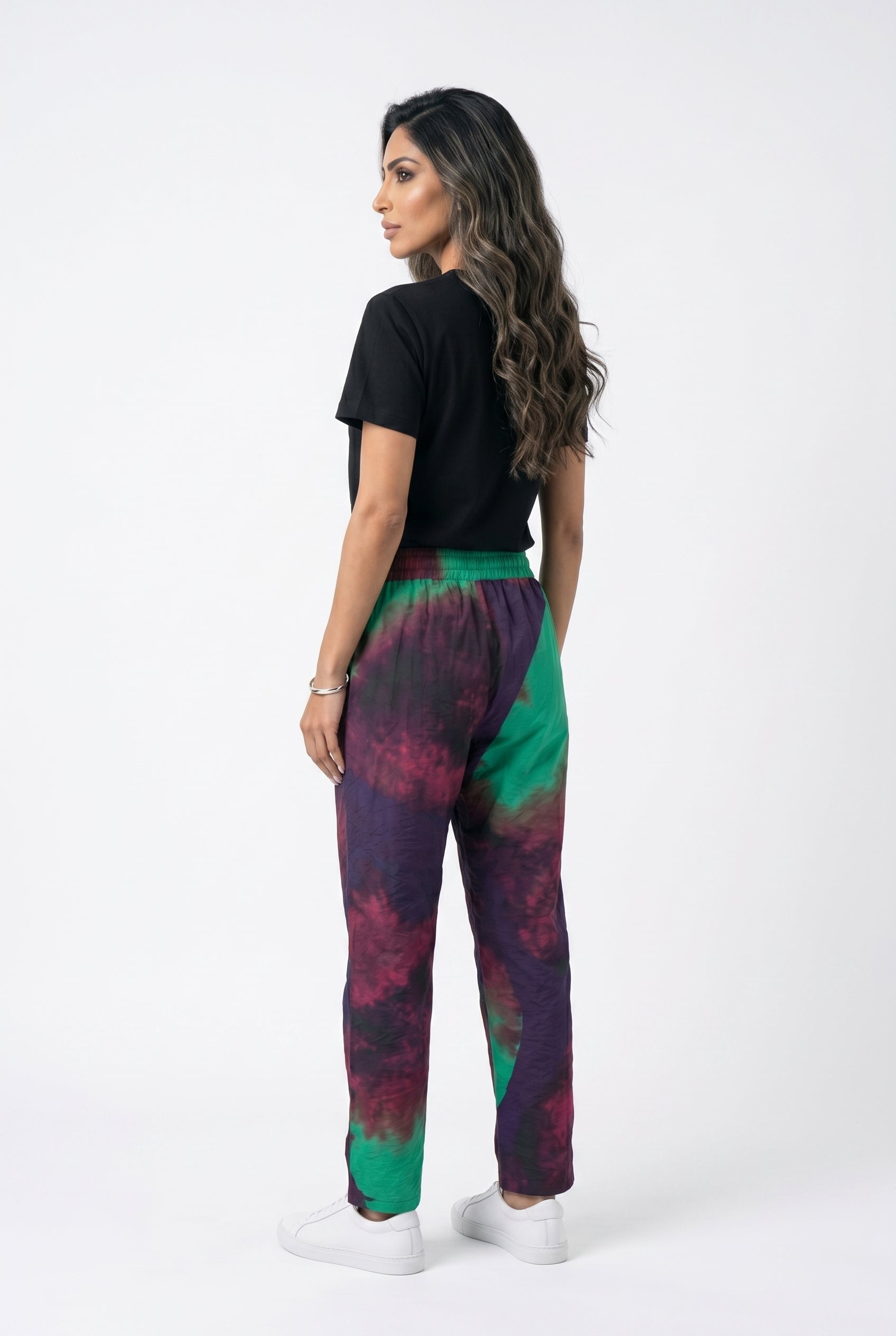 26SS-BZ3176 Abstract Multicolor Relaxed Pants - Brown Loft