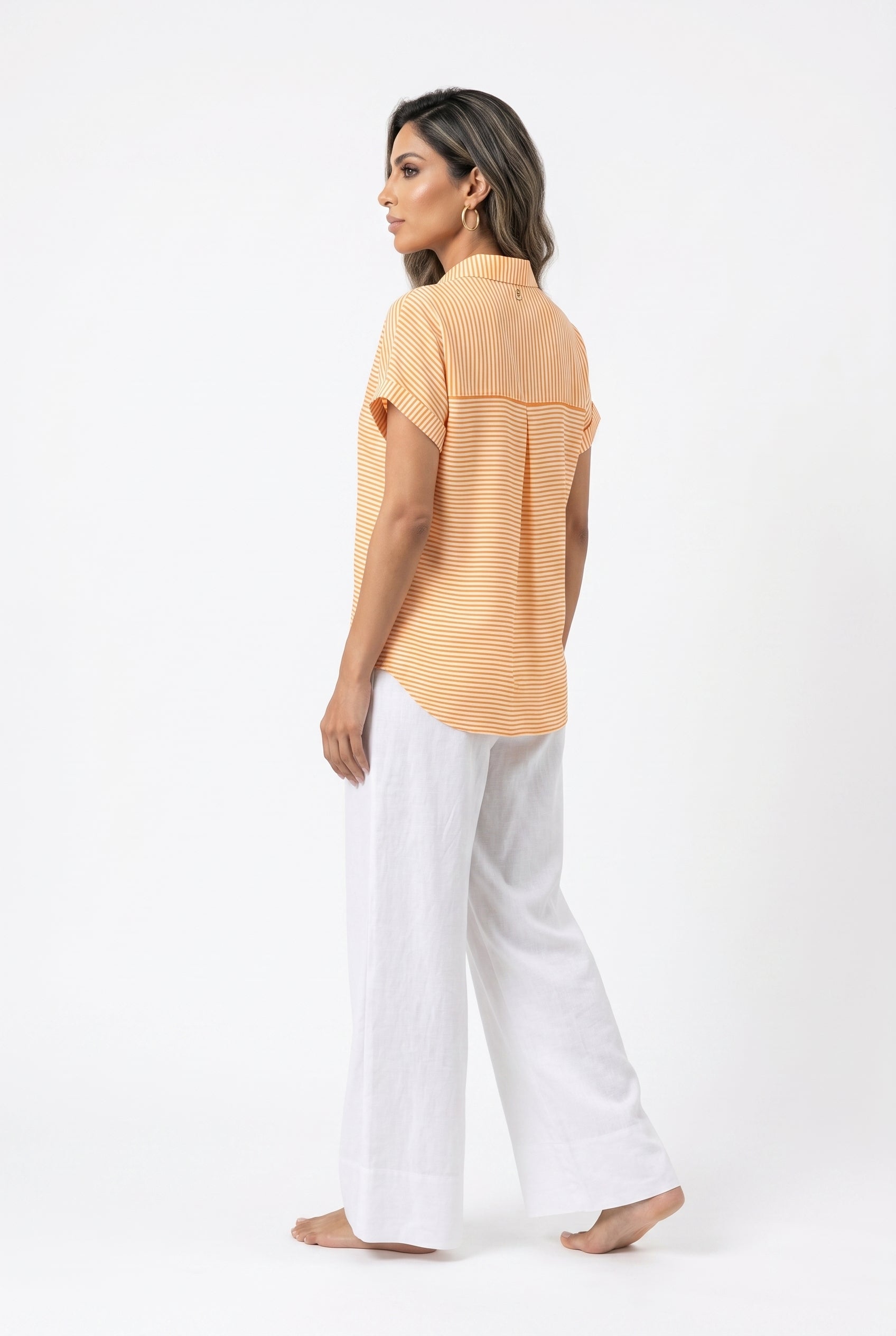 Striped Long Back Shirt LS2615096