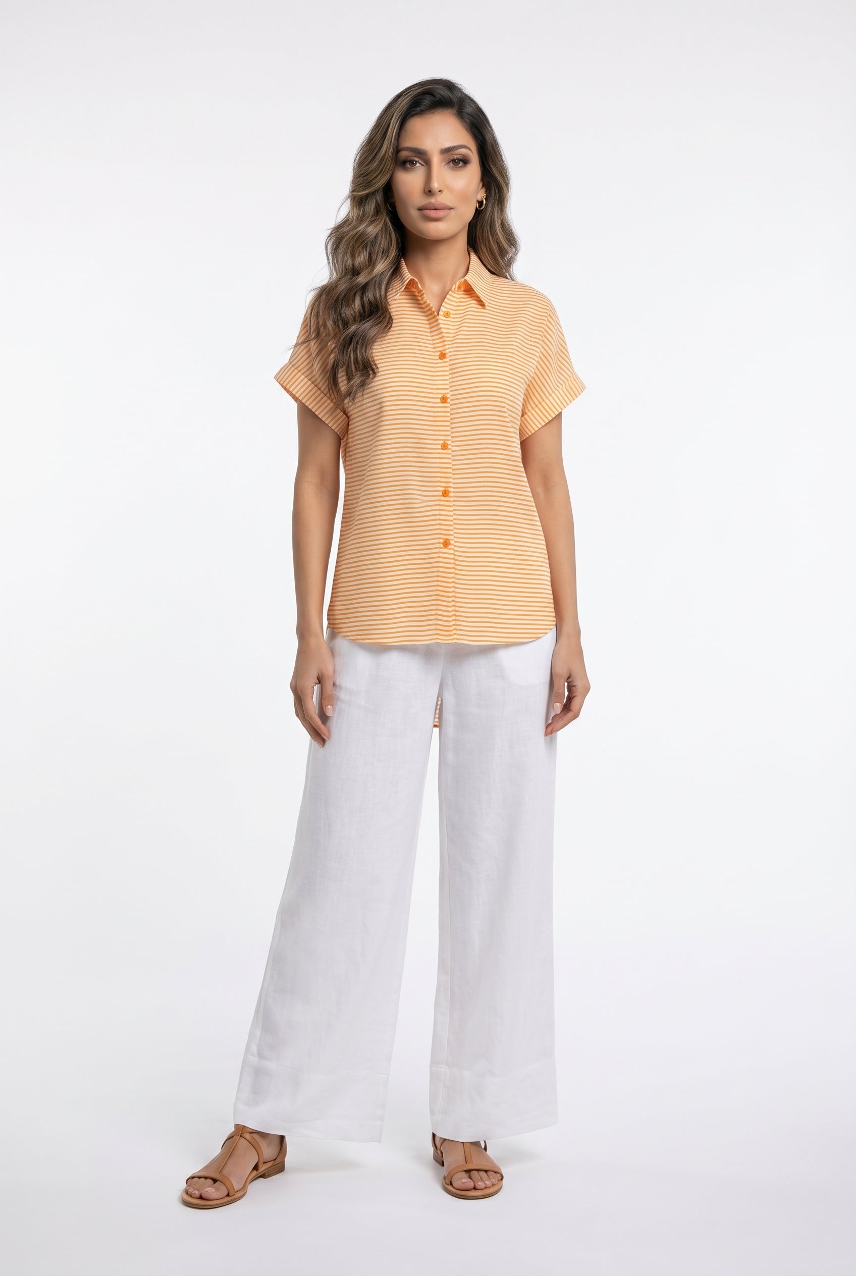 Striped Long Back Shirt LS2615096