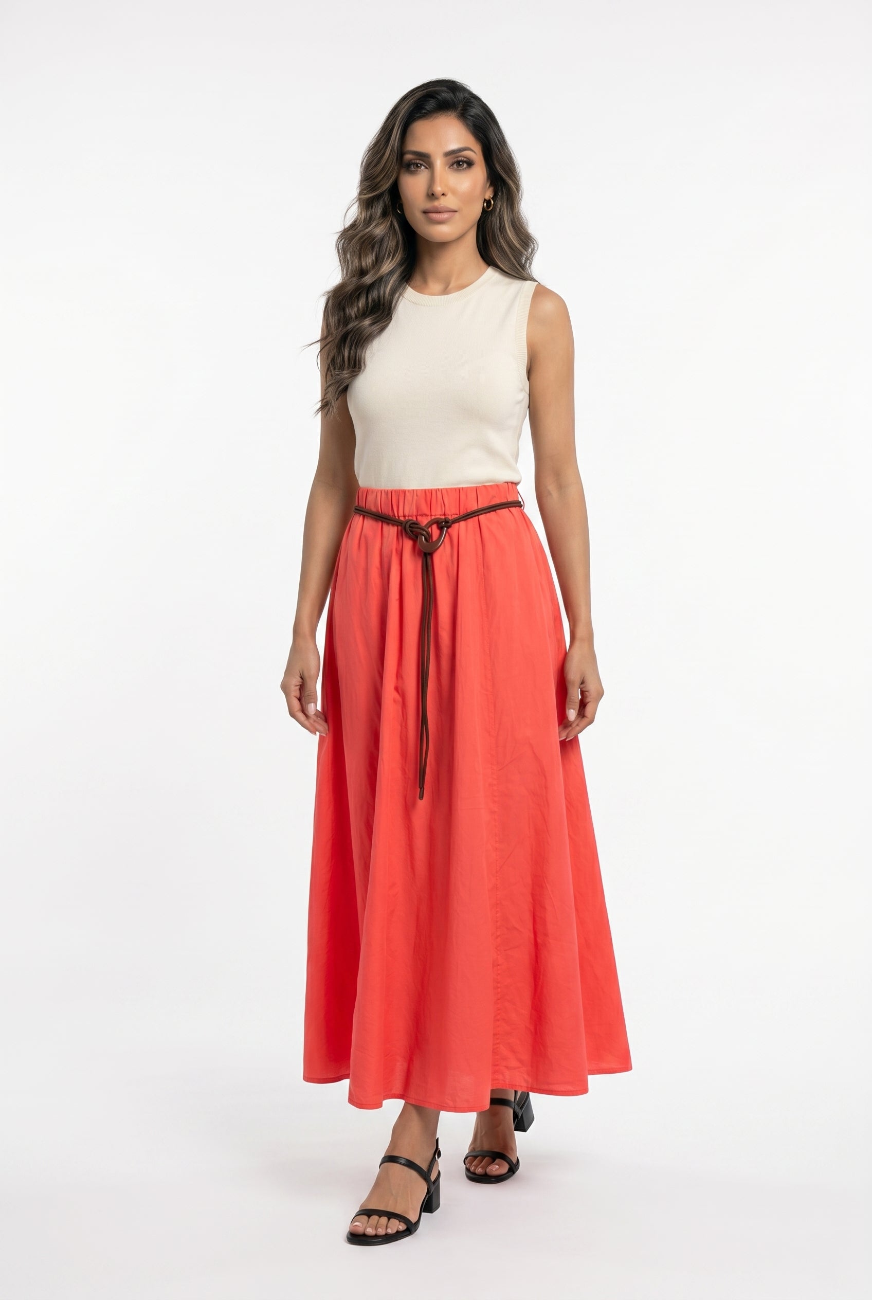 BCG03301 Cotton Maxi Skirt