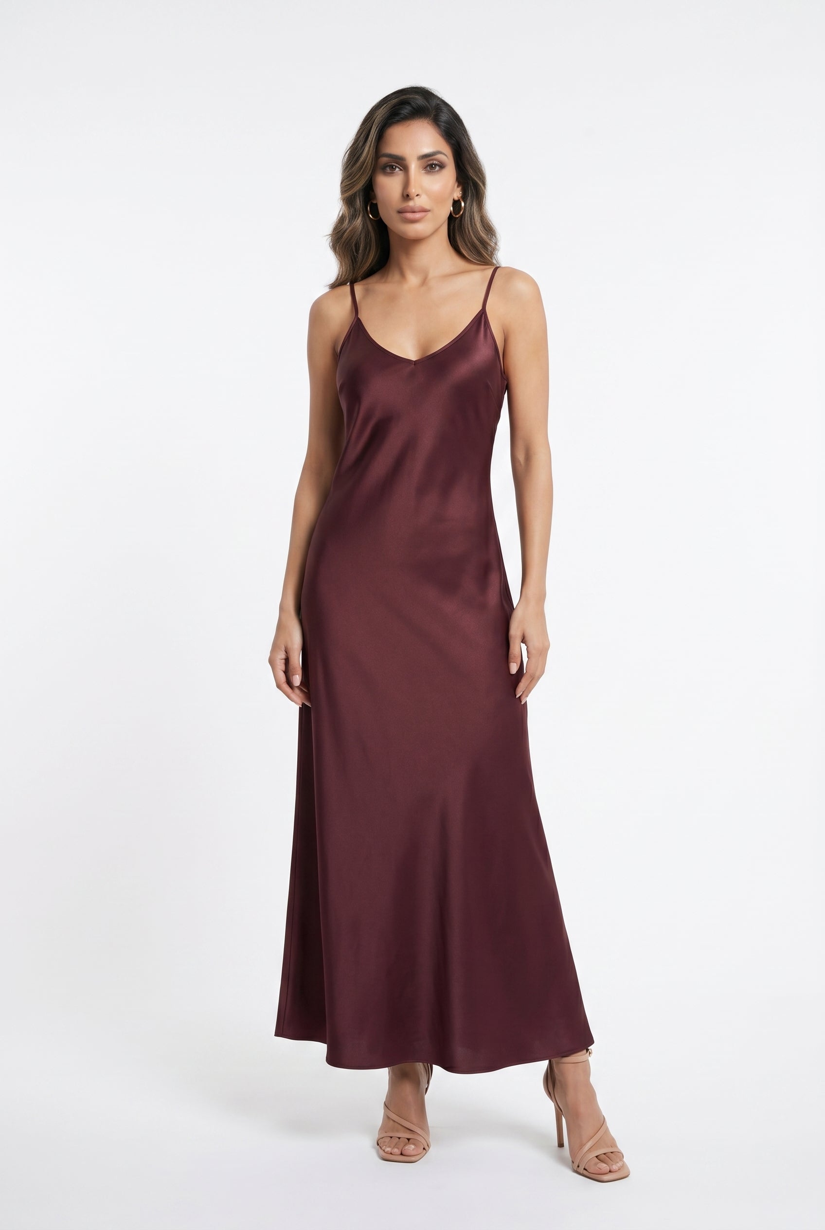 Satin Sleeveless Dress KD7505VS-2