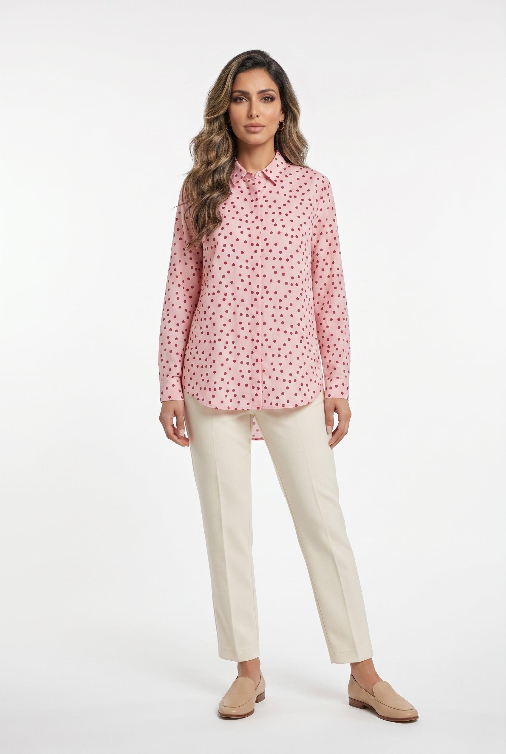 Polka Dot Print Shirt TDM50320-74
