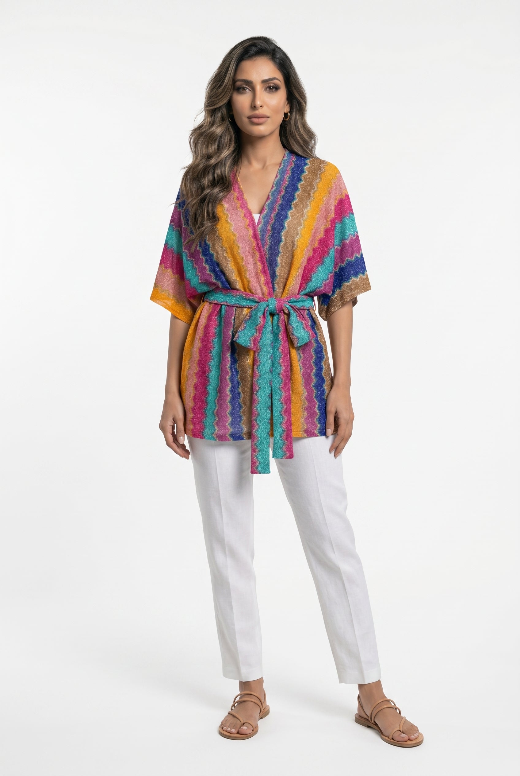 Knit Lurex Short Cardigan 67896