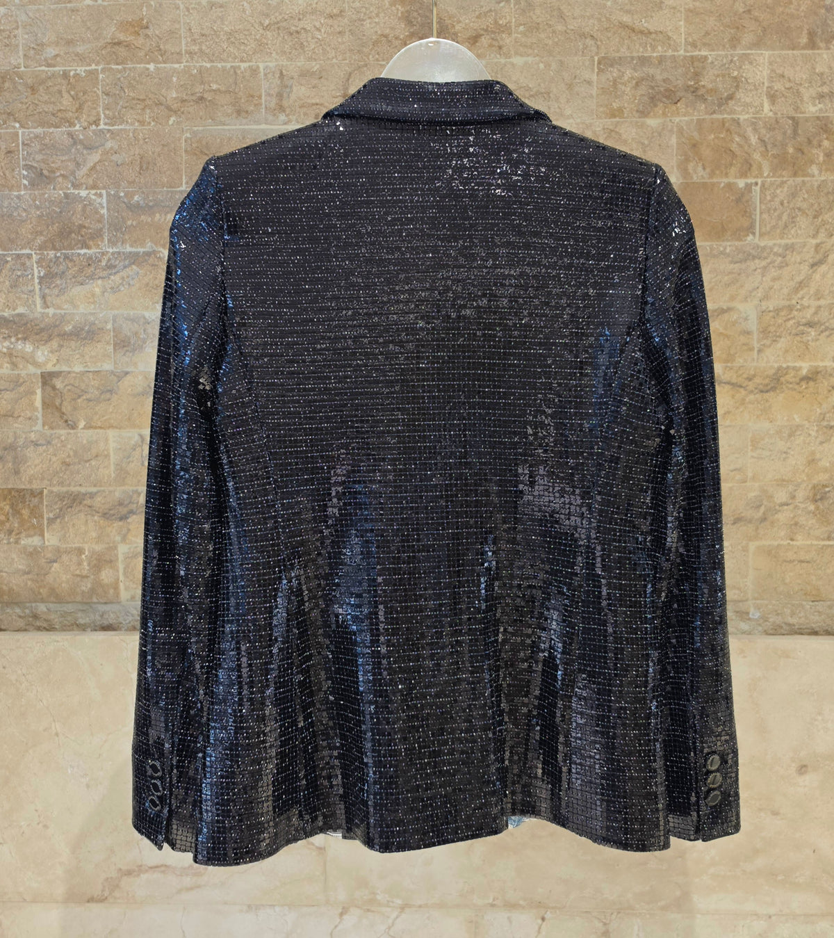 Black Sequin Jacket and Trouser Set 33858/33859