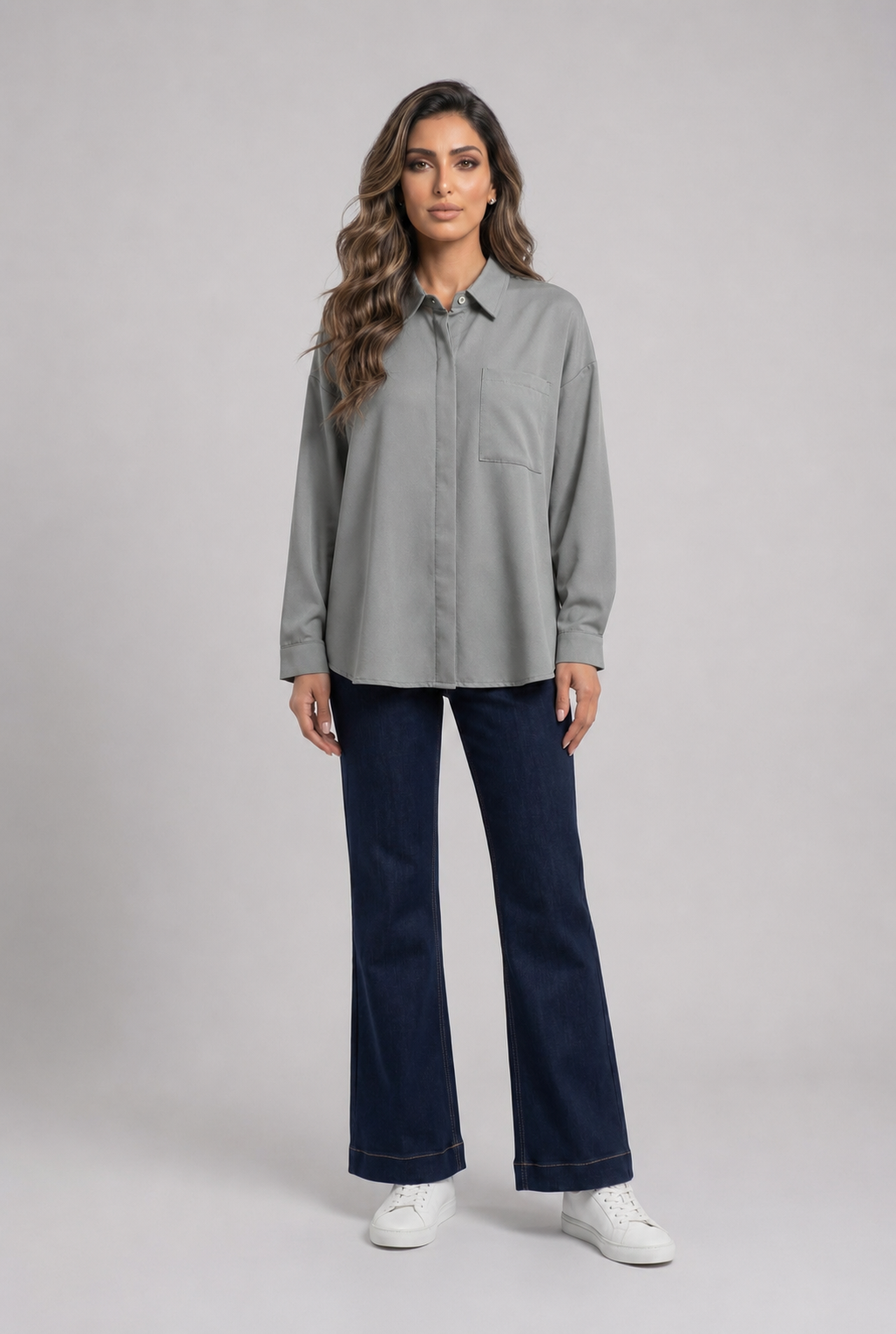 Oversized Pleated Back Shirt DB13890