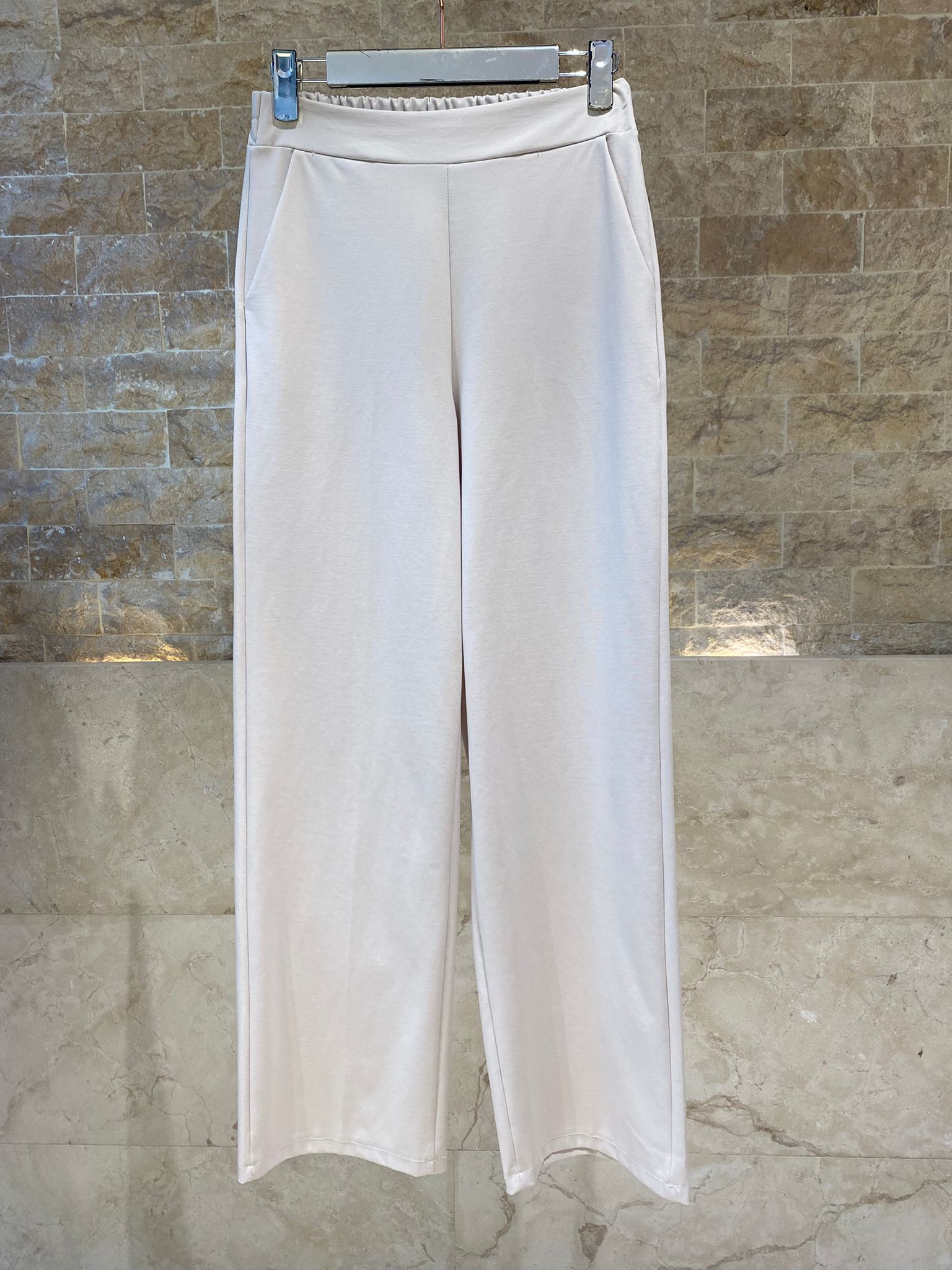 2435 Wide Leg Stretched Pants - Brown Loft