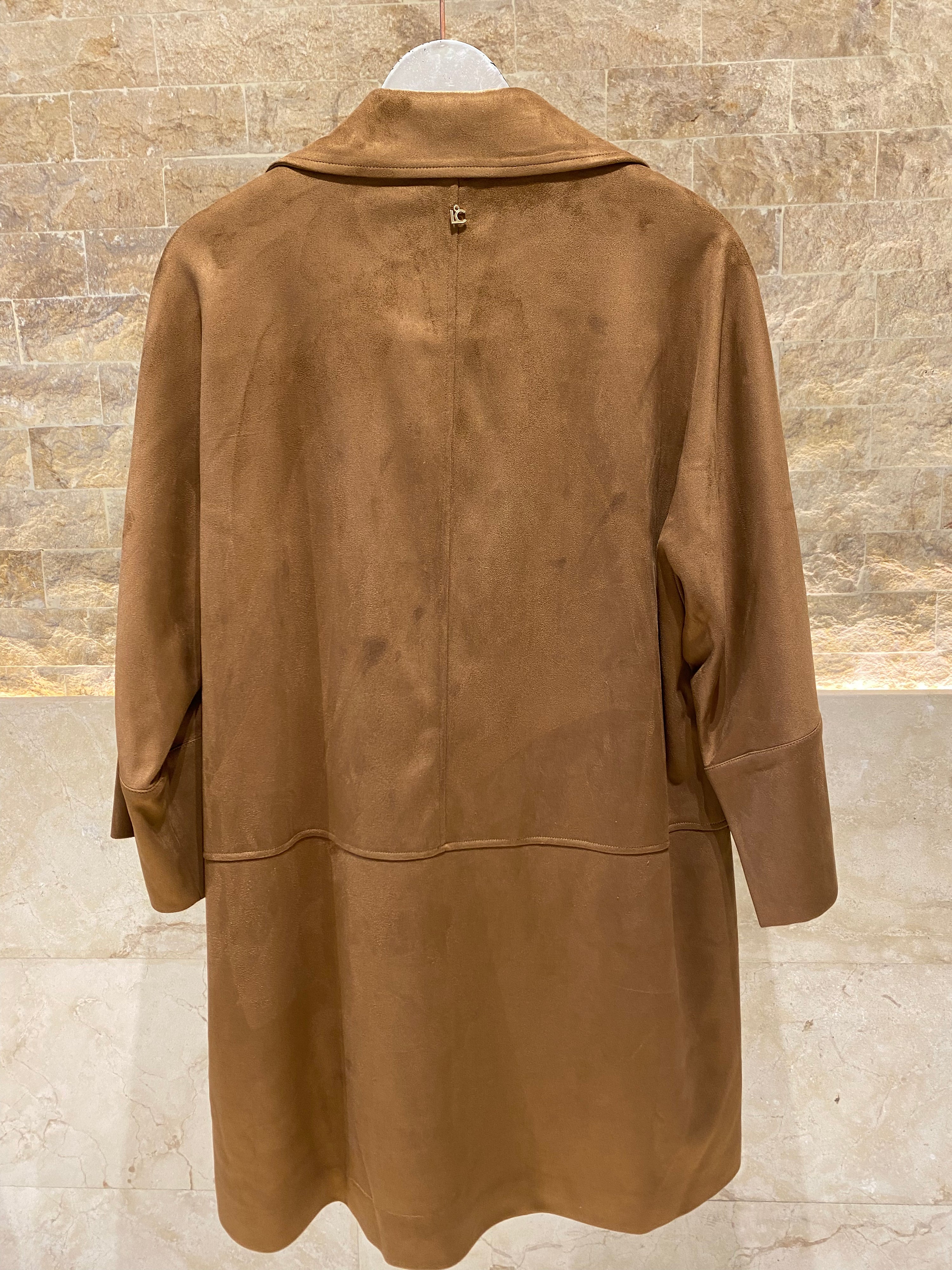 2502002 Faux Suede Coat - Brown Loft