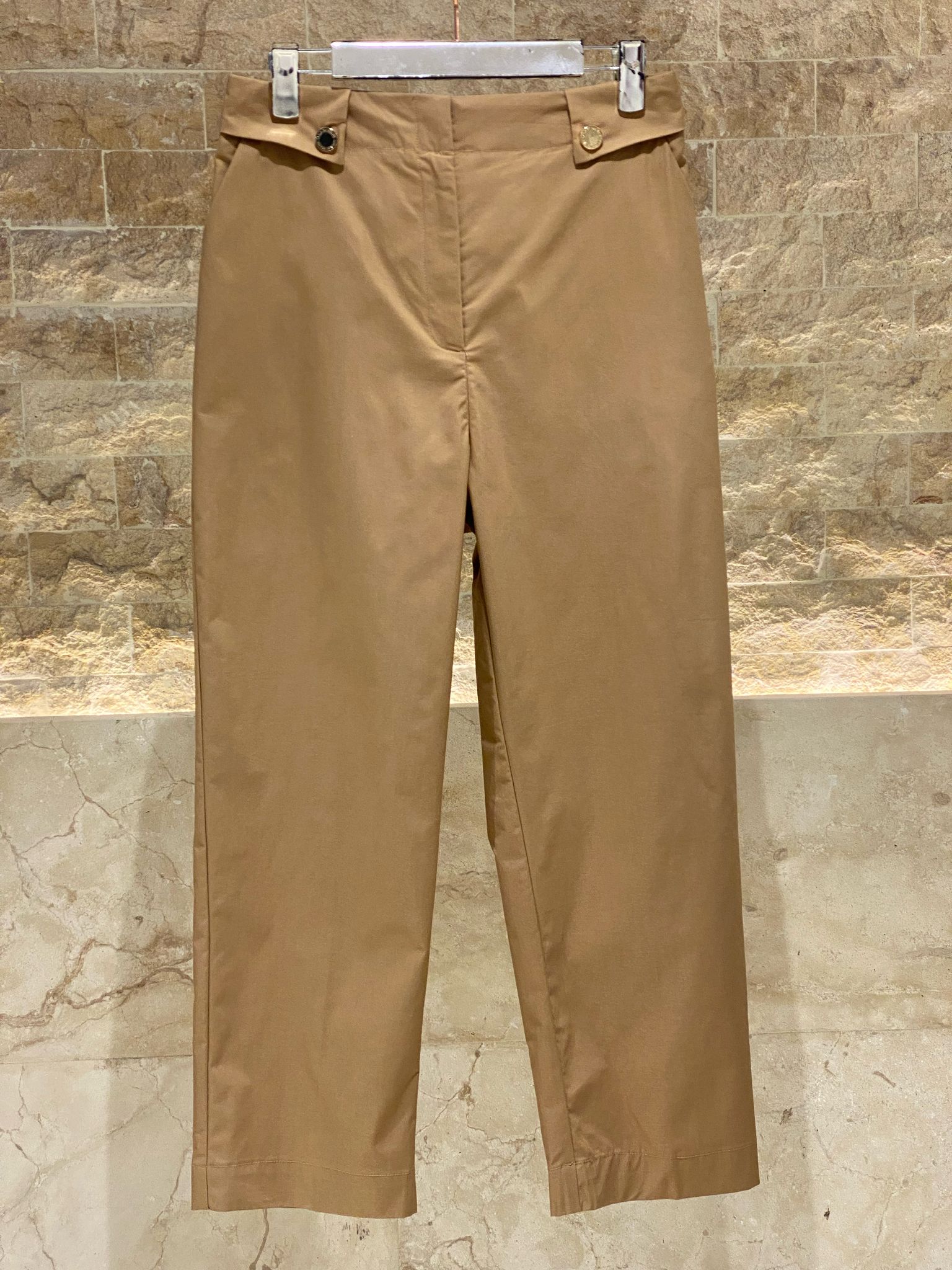 MS2514018 Cropped Tailored Pants - Brown Loft