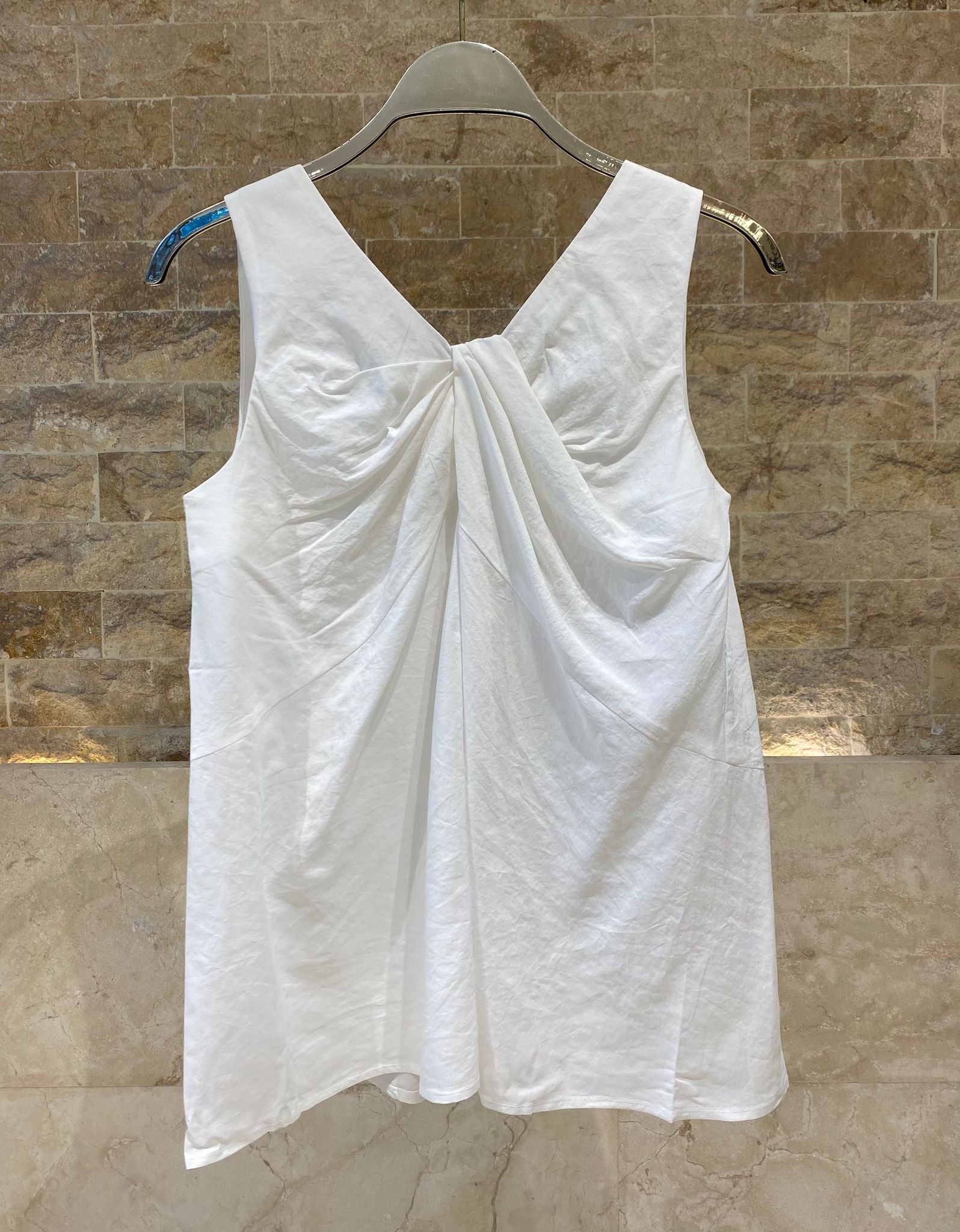26S-1030 V Neck Sleeveless Tencel Top