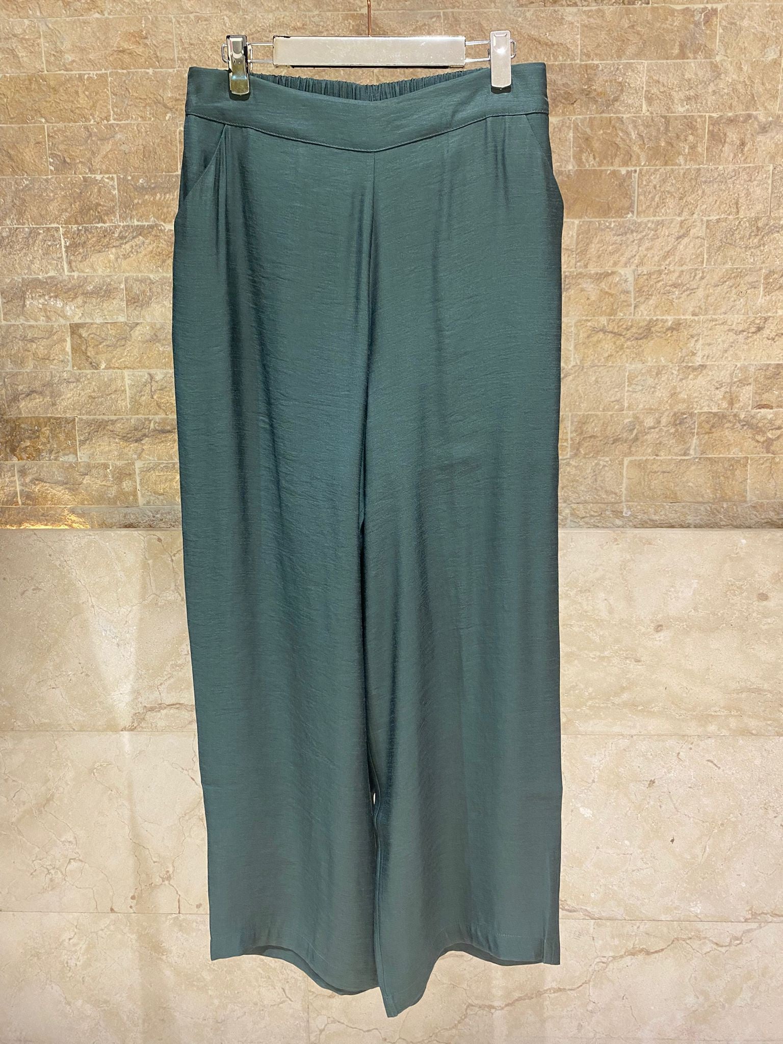 26SS-BC7051 High Waisted Wide Leg Pants - Brown Loft