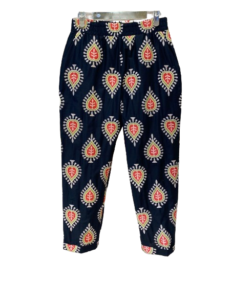 Ethnic Embroidered Cropped Pants