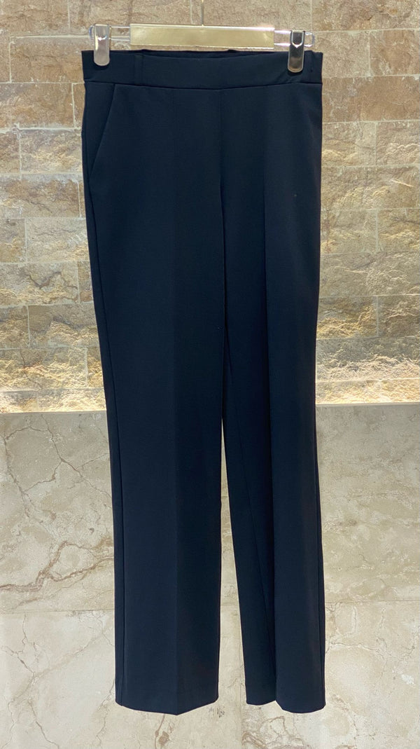 Elastic Waistband Stretch Knit Pants - 32187
