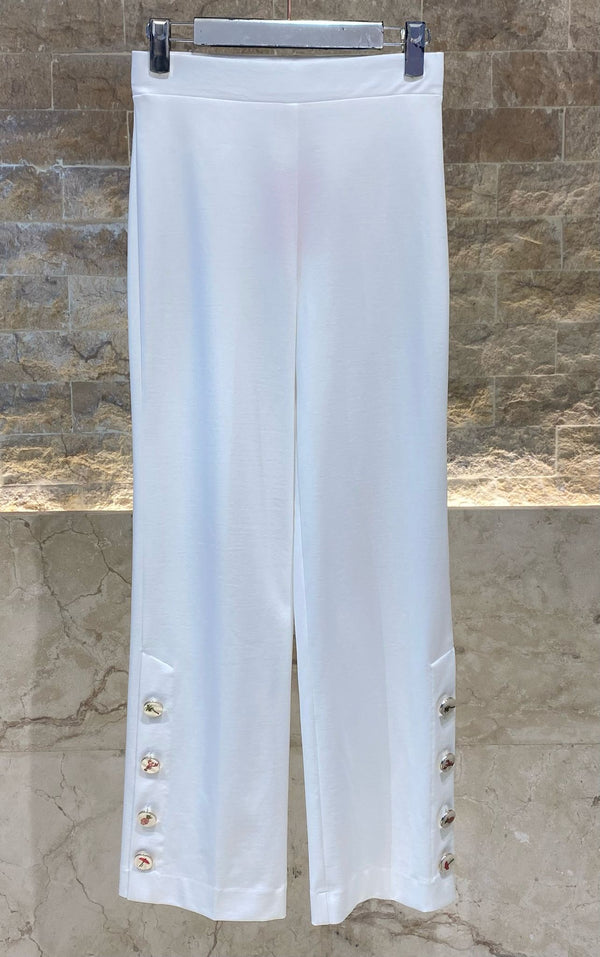 Straight Pants with Elastic Waistband - 32204