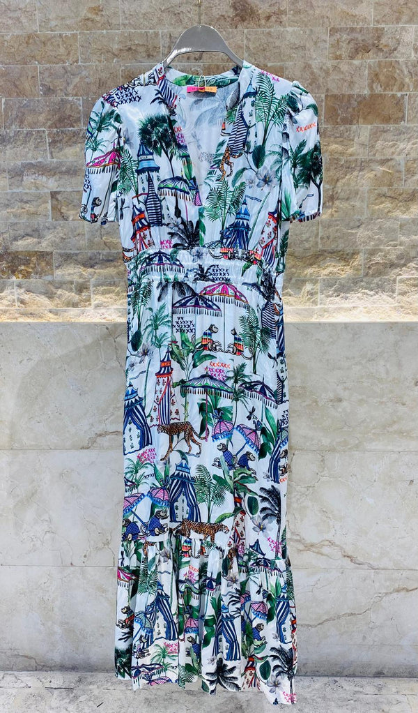 Jungle Print Dress - 32460