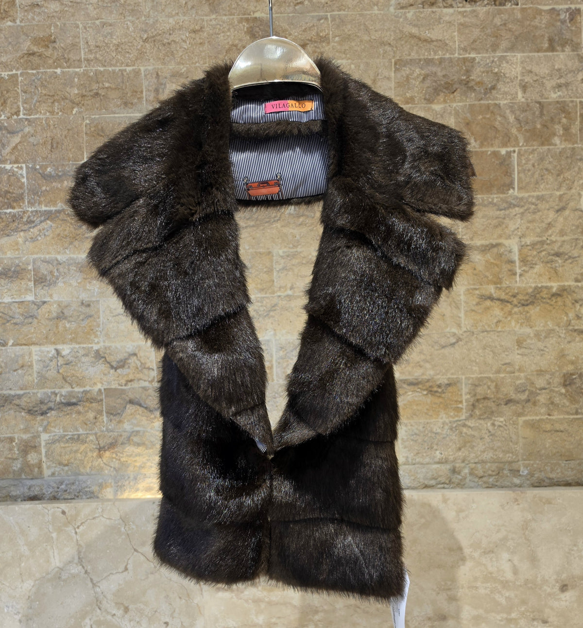 33766 Brown Fur Collar