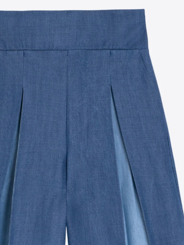 Tencel Denim Palazzo Trousers 33772