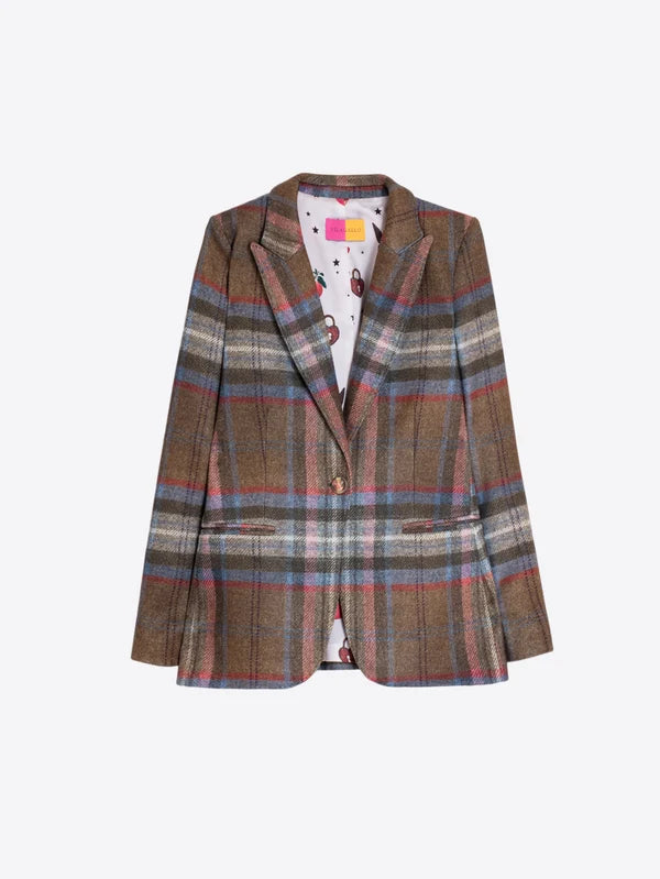 Brown Checked Jacket and Tartan Plaid Trouser Set 33873/33874