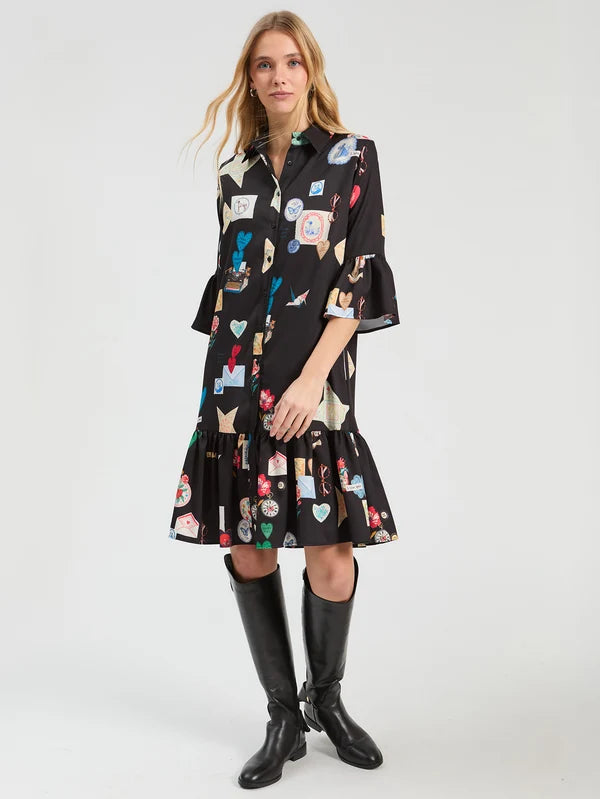 Black Love Short Dress 33927