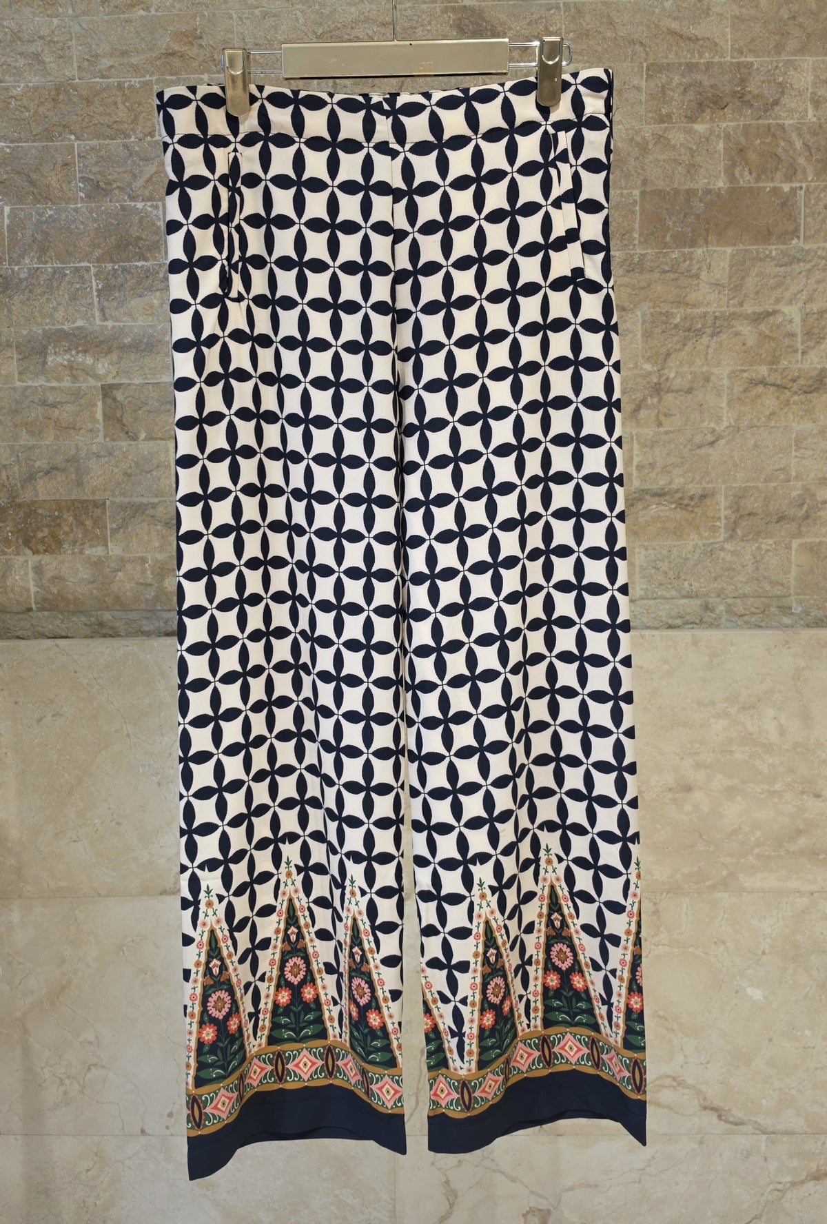 34078 Folk Geometric Print Trousers