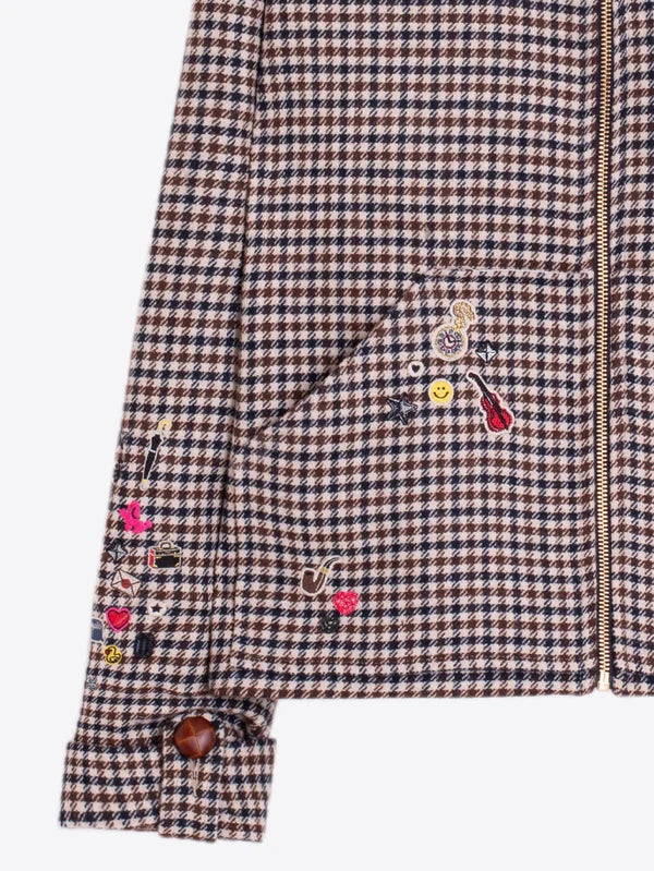 34153 Sherlock Embroidered Houndstooth Jacket