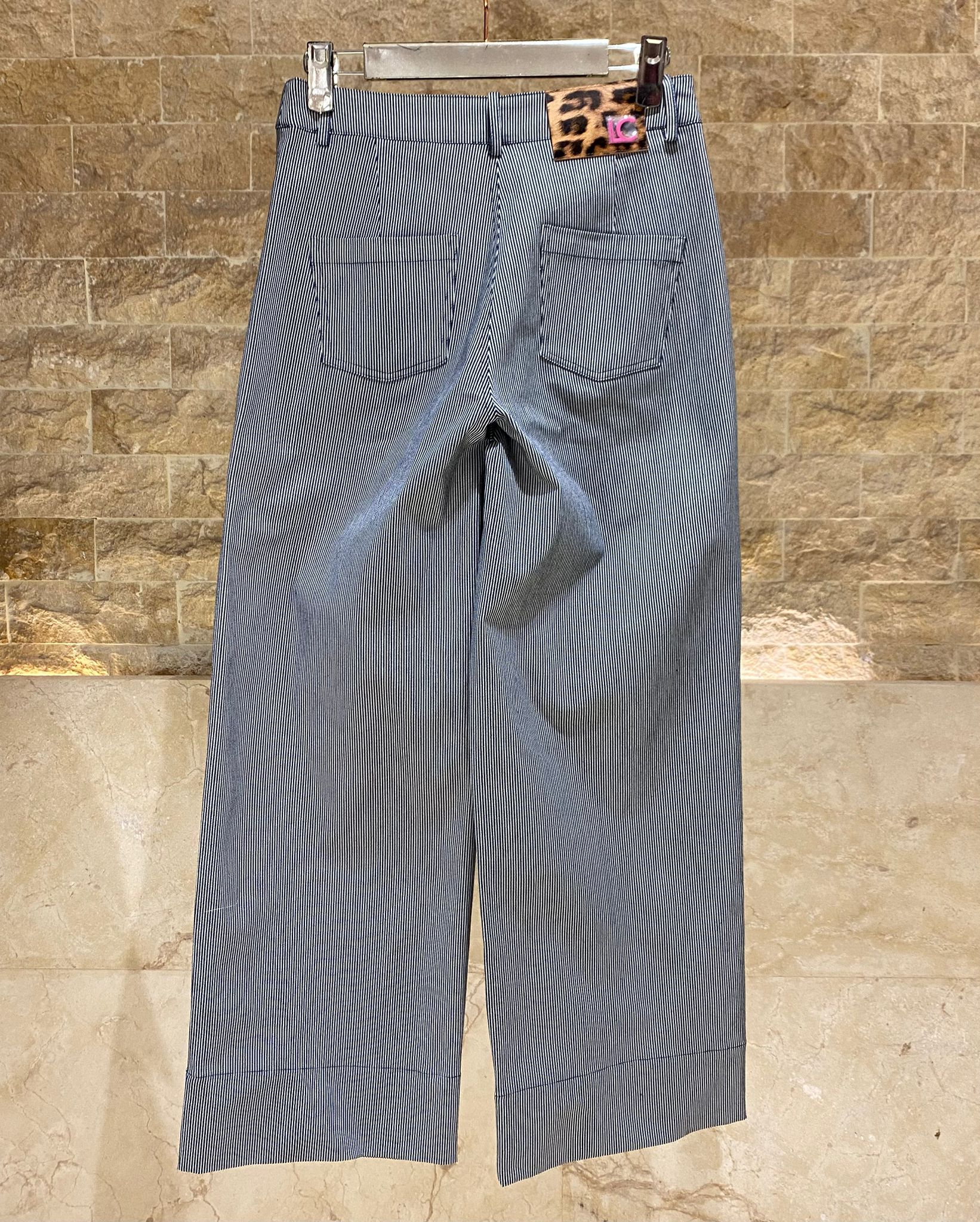 LS2602036/4016 Pinstripe Jacket and Pants سترة وبنطال مخطط - Brown Loft