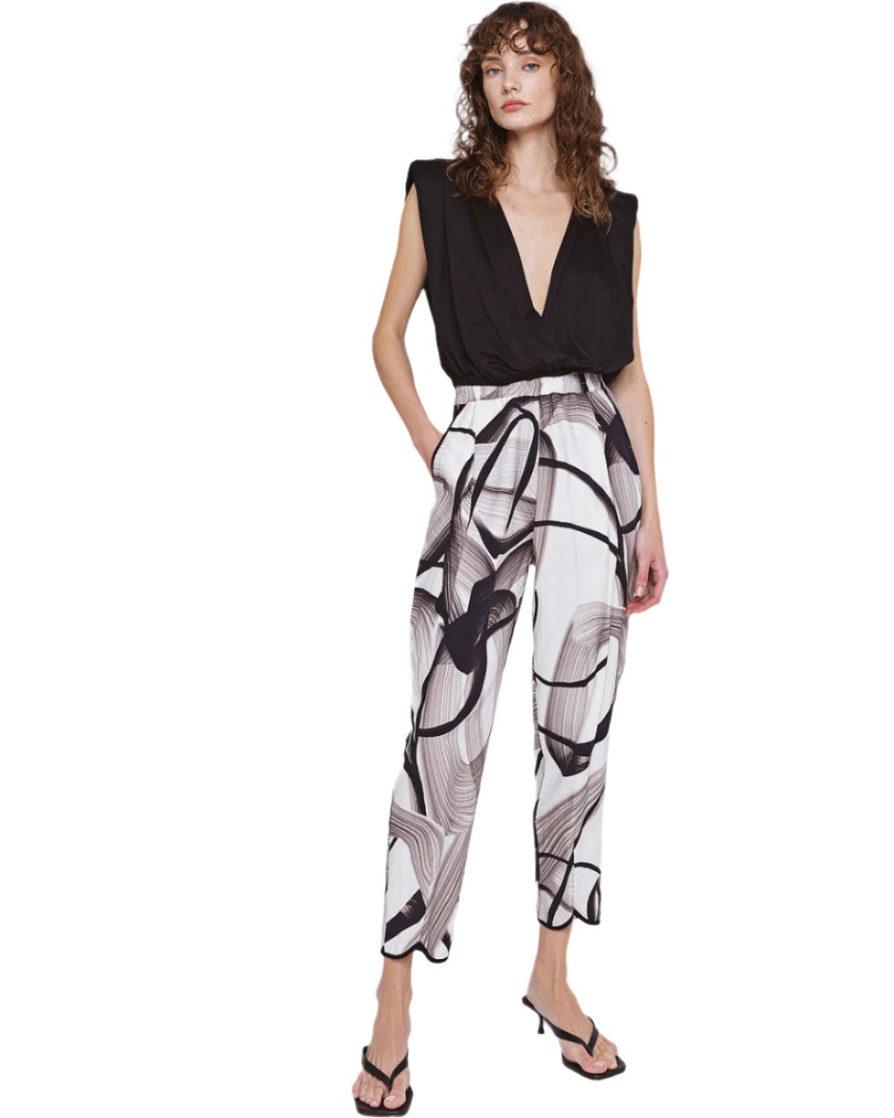 43-5029 Patterned Printed Pants