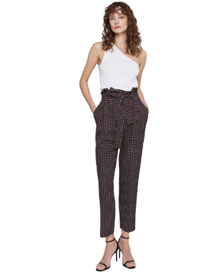 Polka Dot Pleated Pants - 43-5070