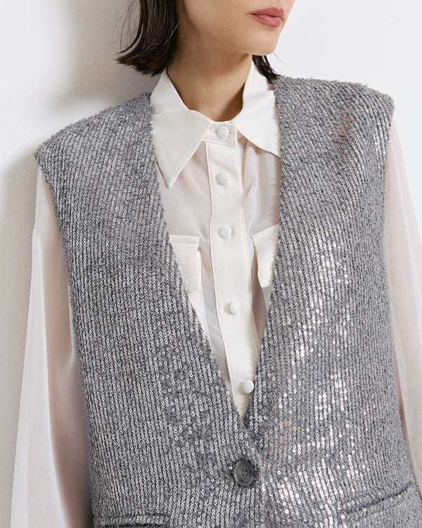 Sequins Waistcoat - 44-1055