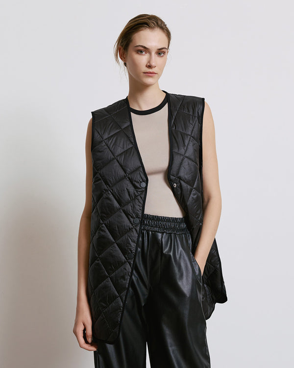 Quilted Sleeveless Jacket - 44-1071